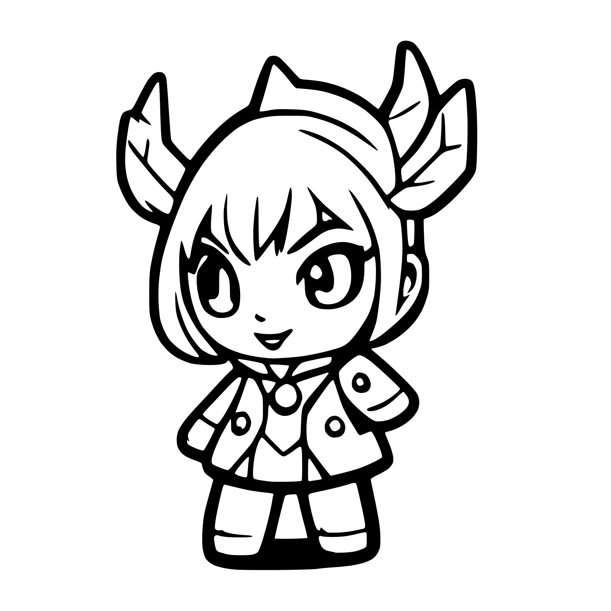 AI-generated SVG of a Dämon