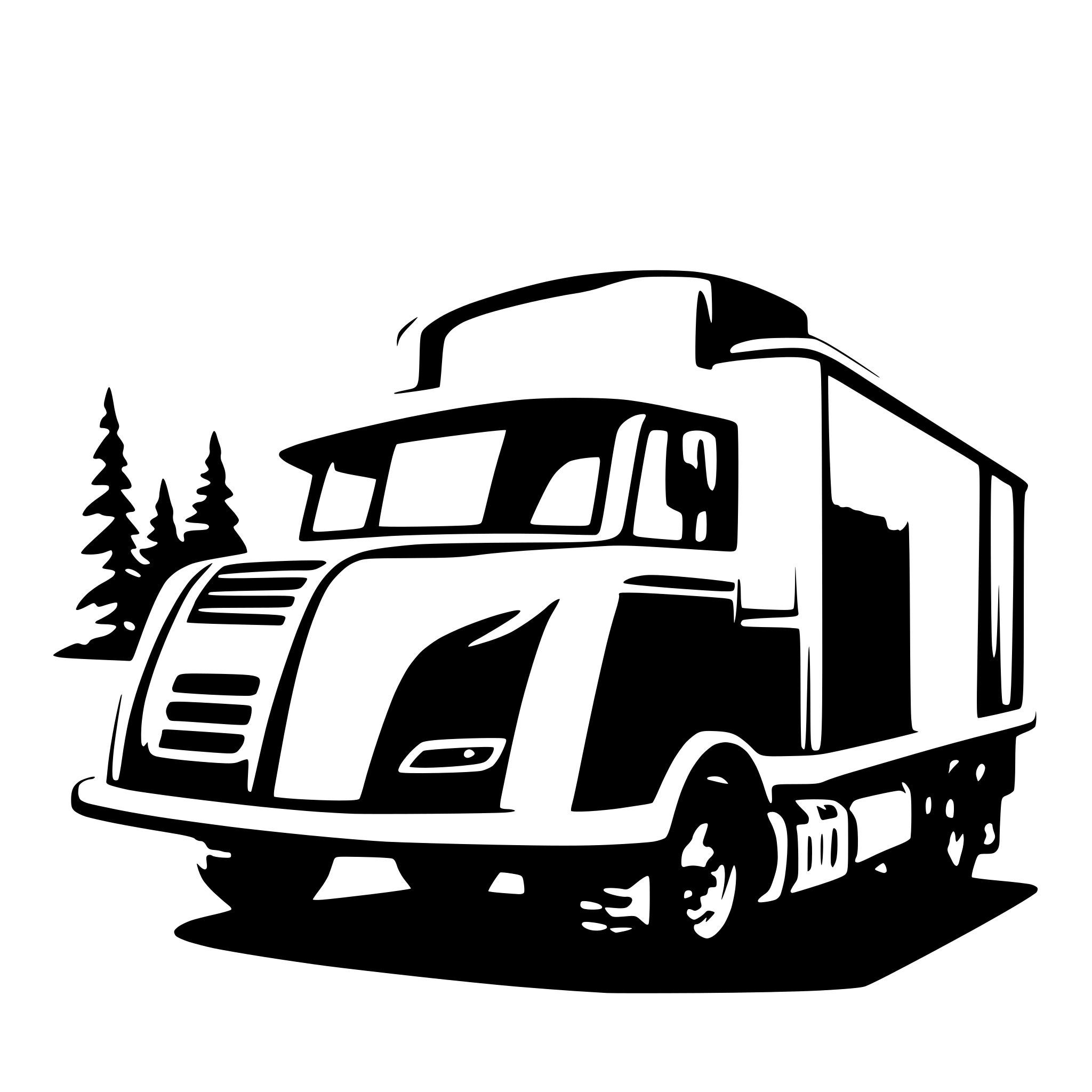 AI-generated SVG of 'Modern Volbo Truck with trailer'