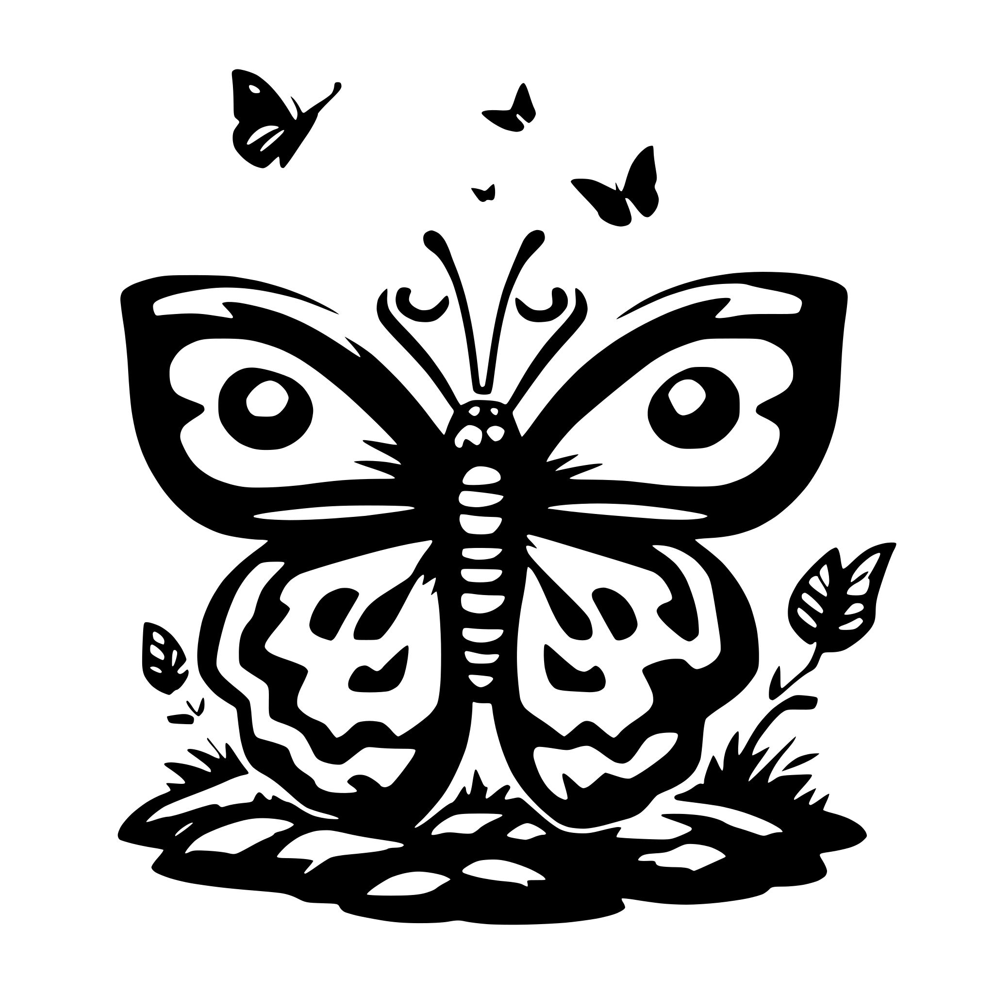AI-generated SVG of 'brain butterflies'