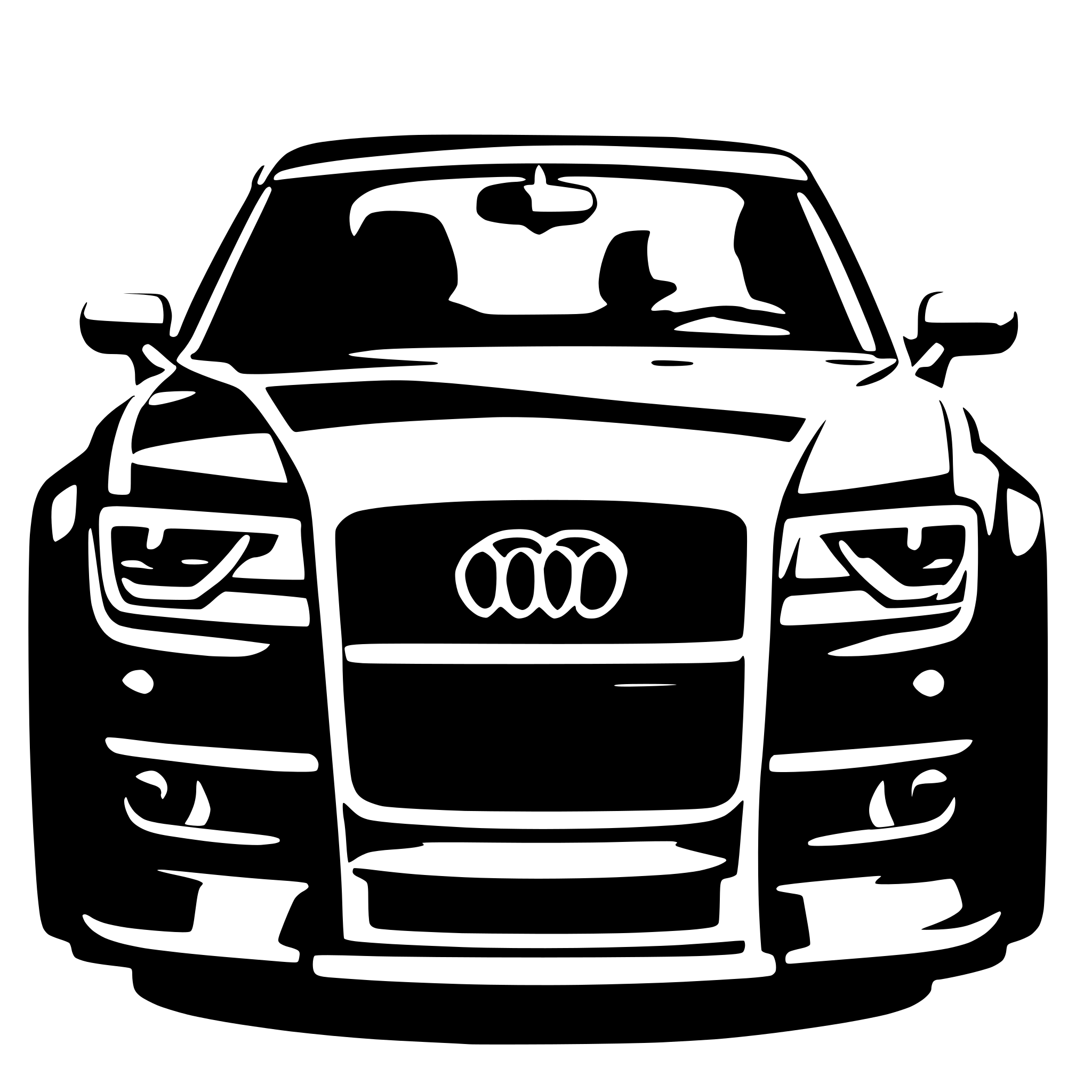 AI-generated SVG of 'audi V8 front view'