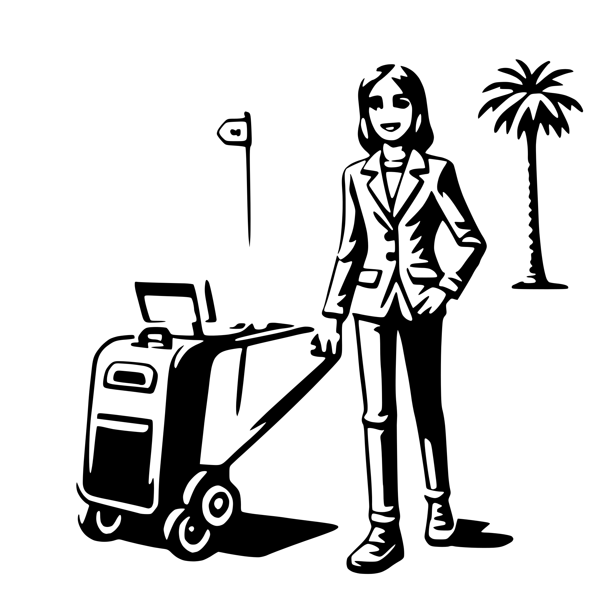 AI-generated SVG of 'travel agent'