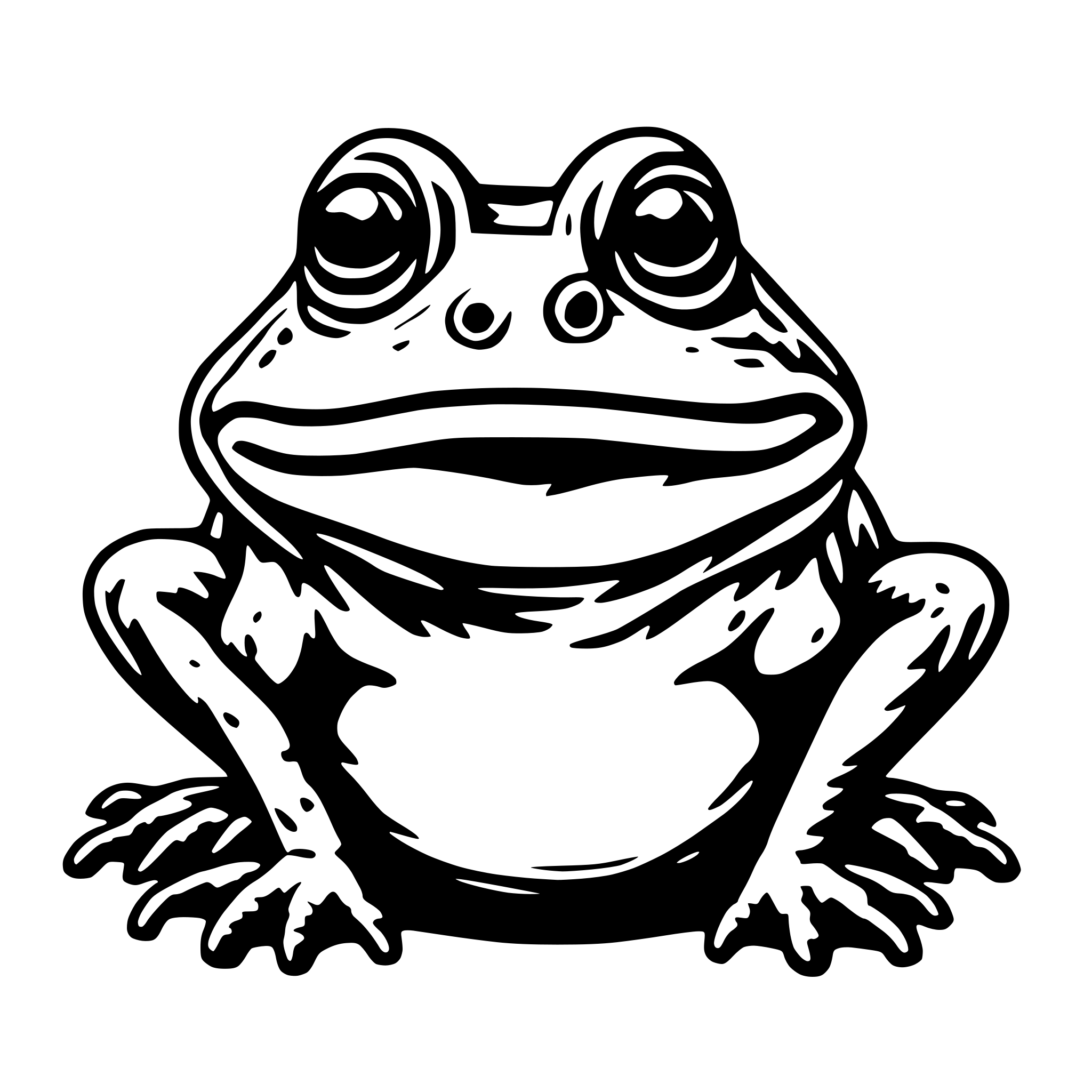 AI-generated SVG of a Mad bullfrog