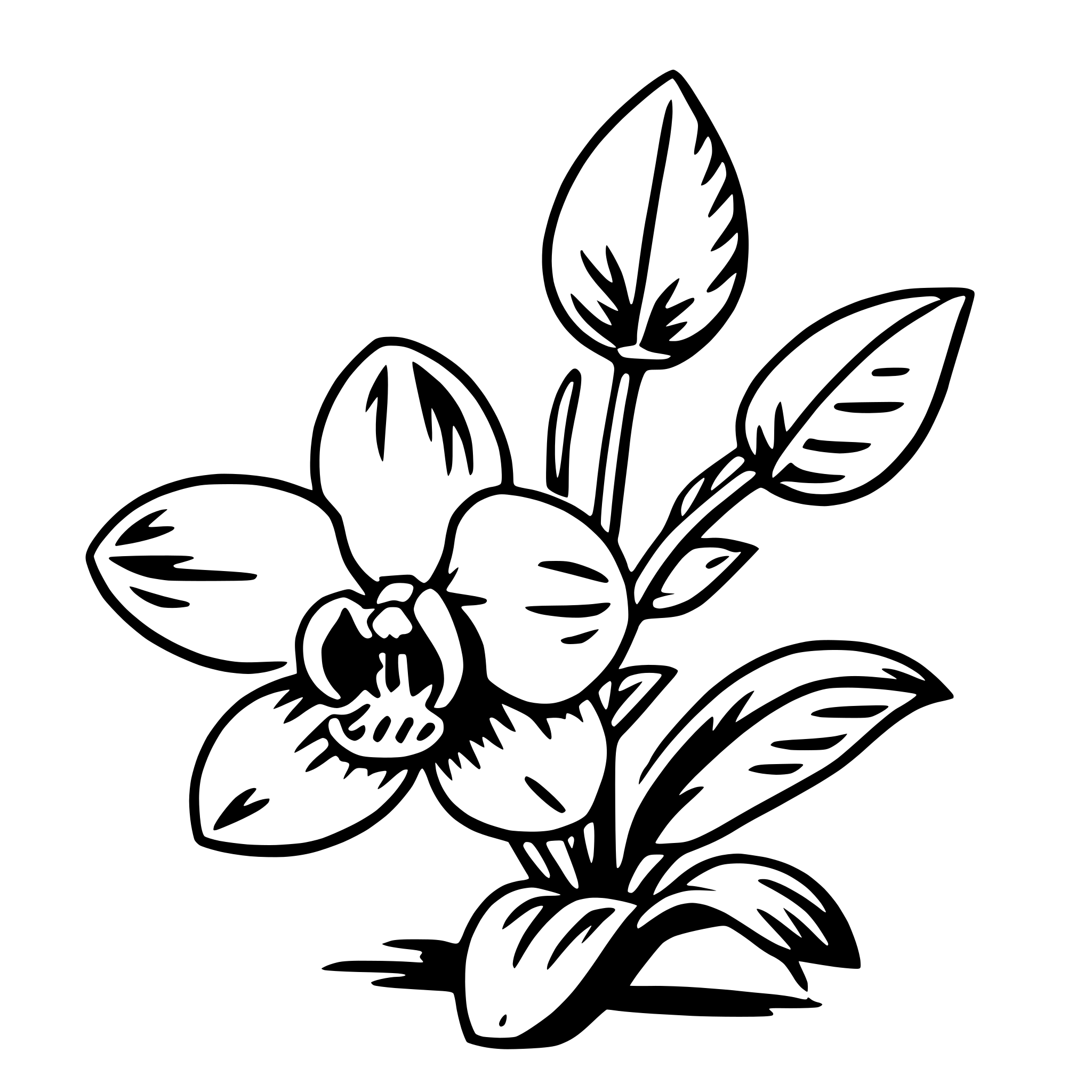 AI-generated SVG of 'orchid'