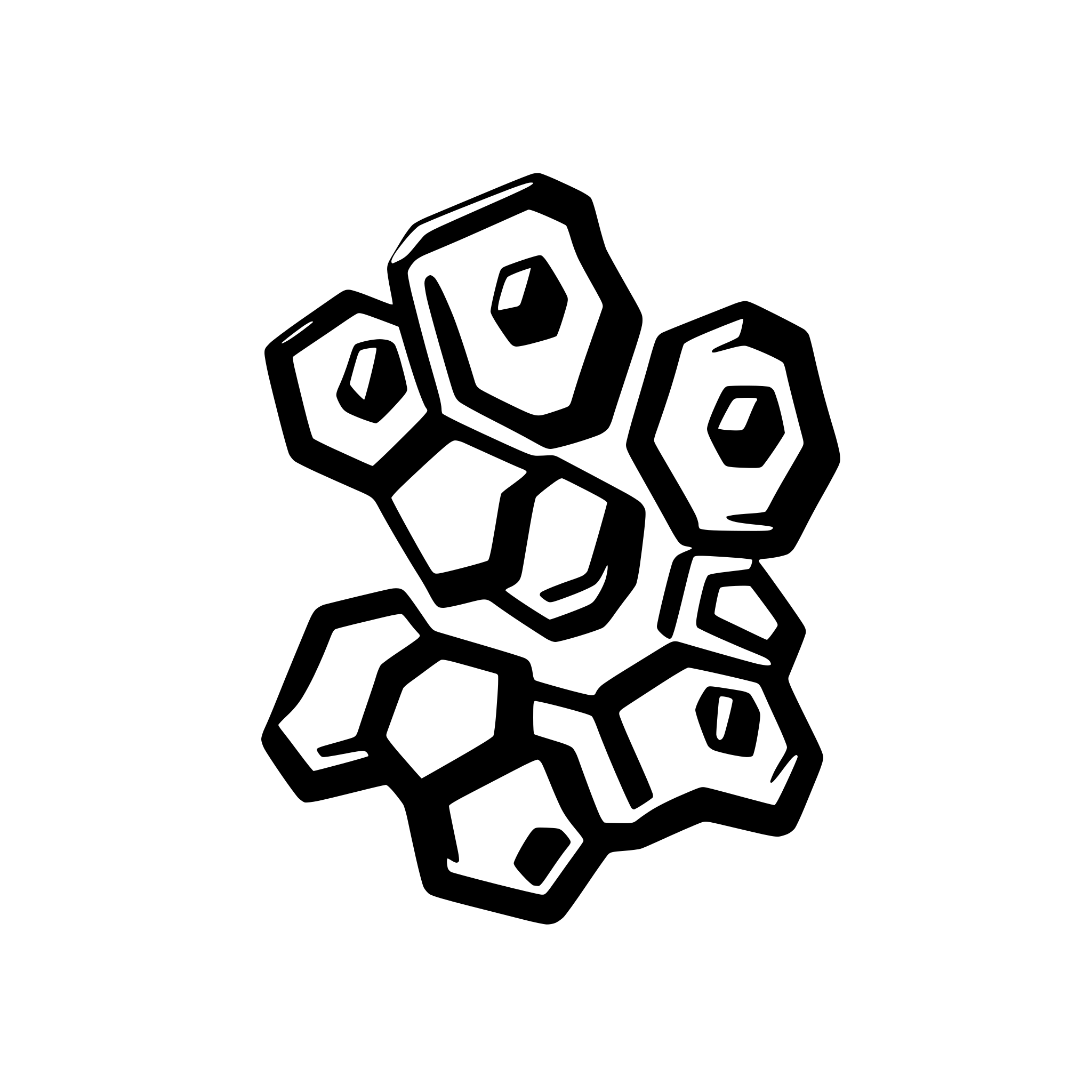 AI-generated SVG of a Random hexagons of different sizes