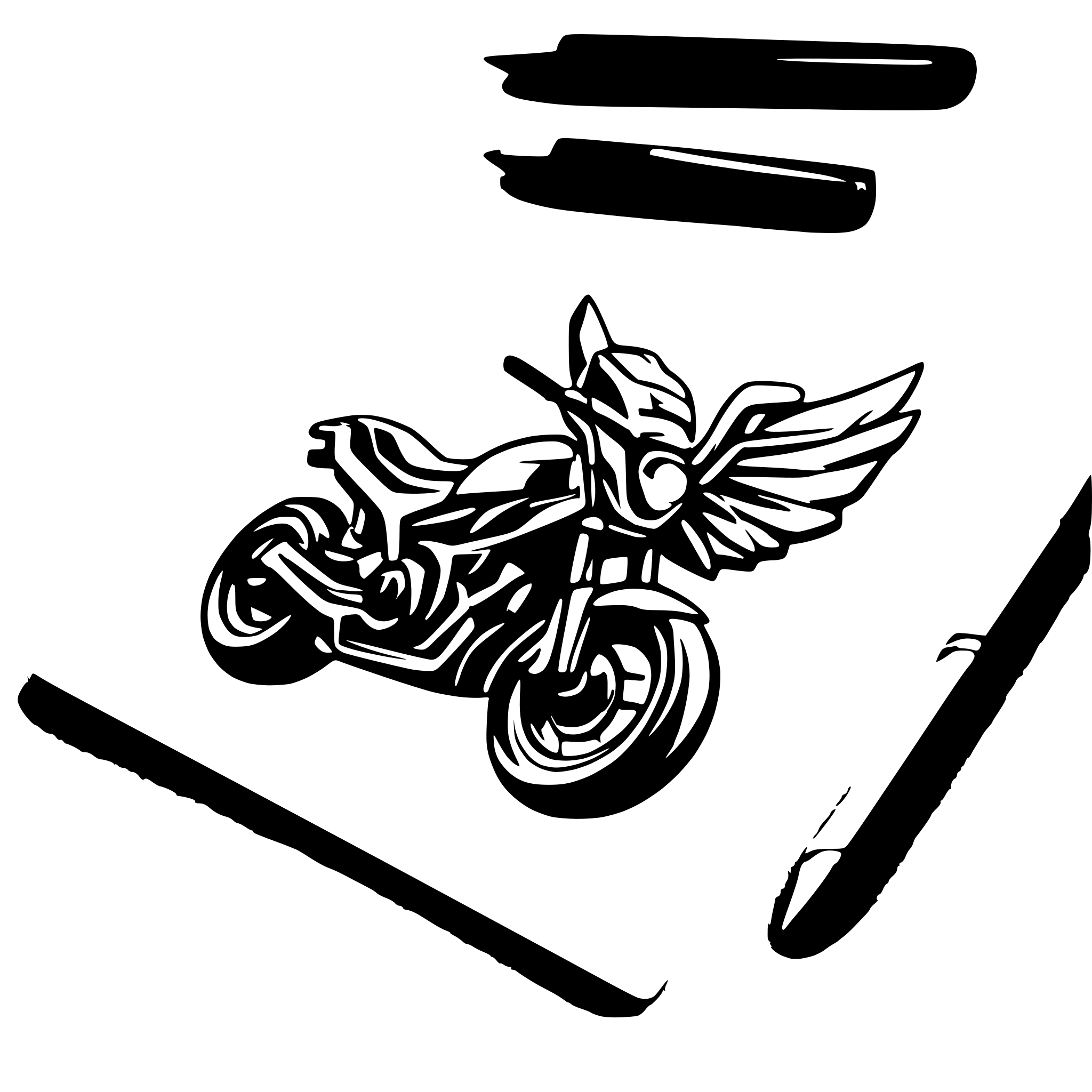 AI-generated SVG of a purple honda grom with wings With Honda Logo in the background