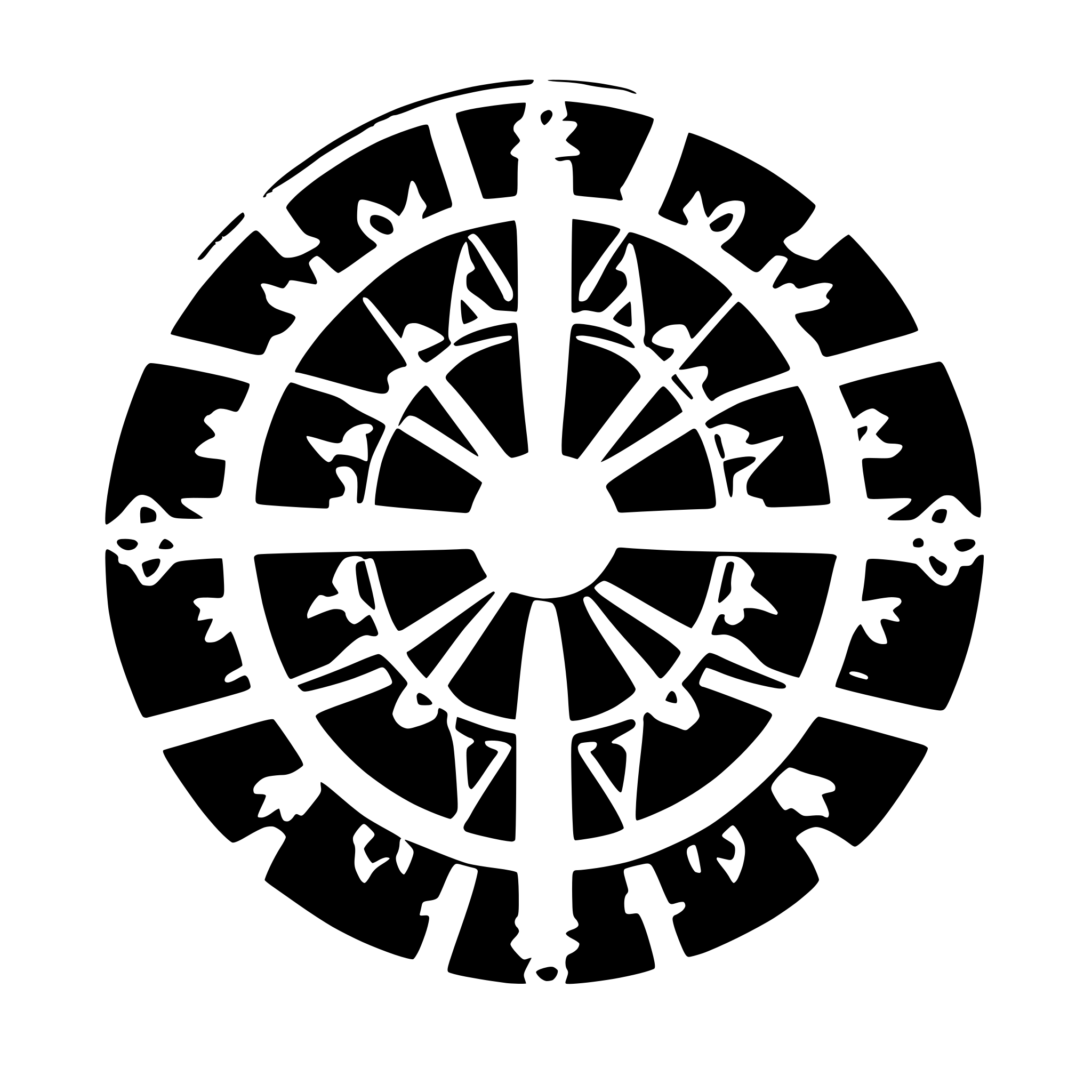 AI-generated SVG of 'Amiens rose window'