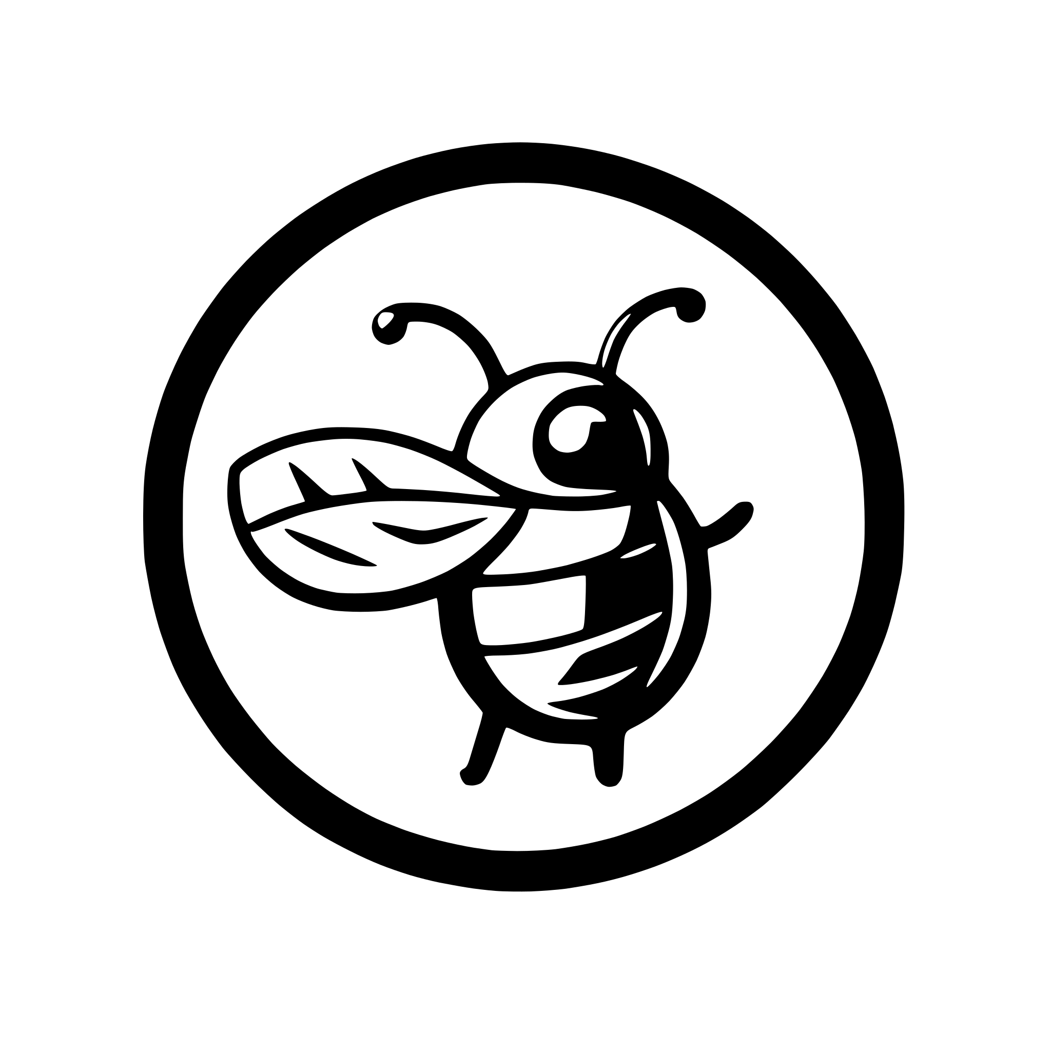 AI-generated SVG of 'minimalist bee with wings'