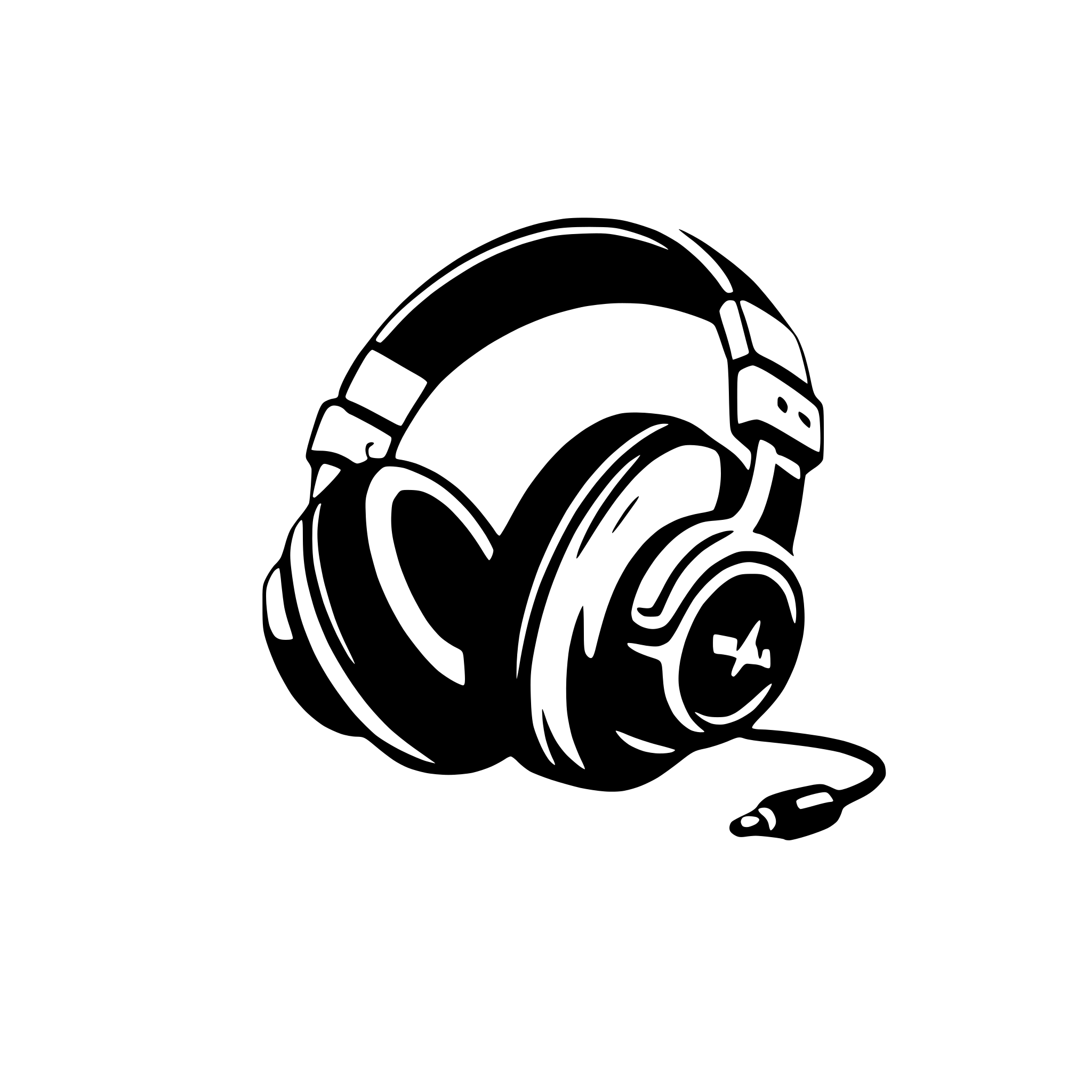 AI-generated SVG of 'headphones'