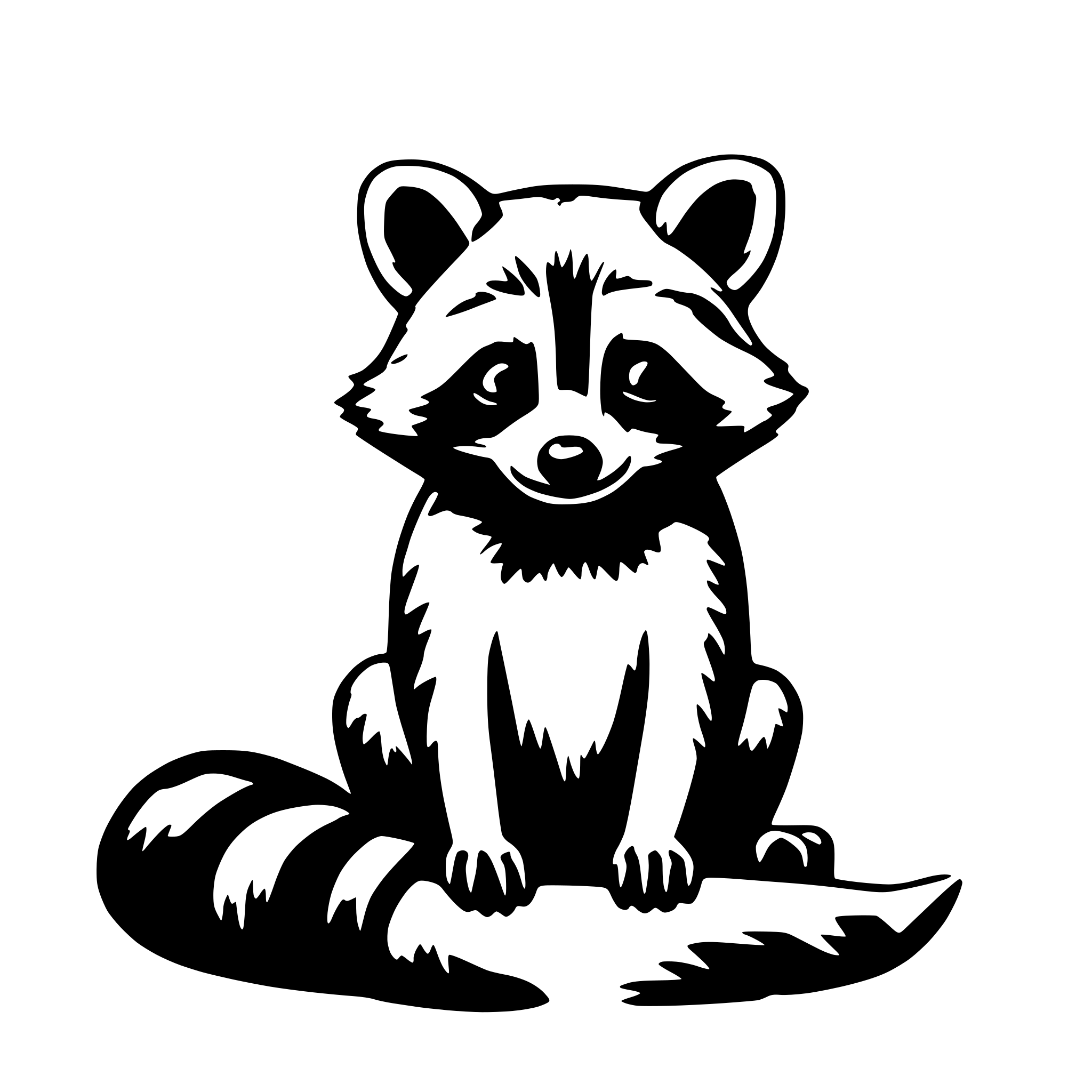 AI-generated SVG of 'baby raccoon'