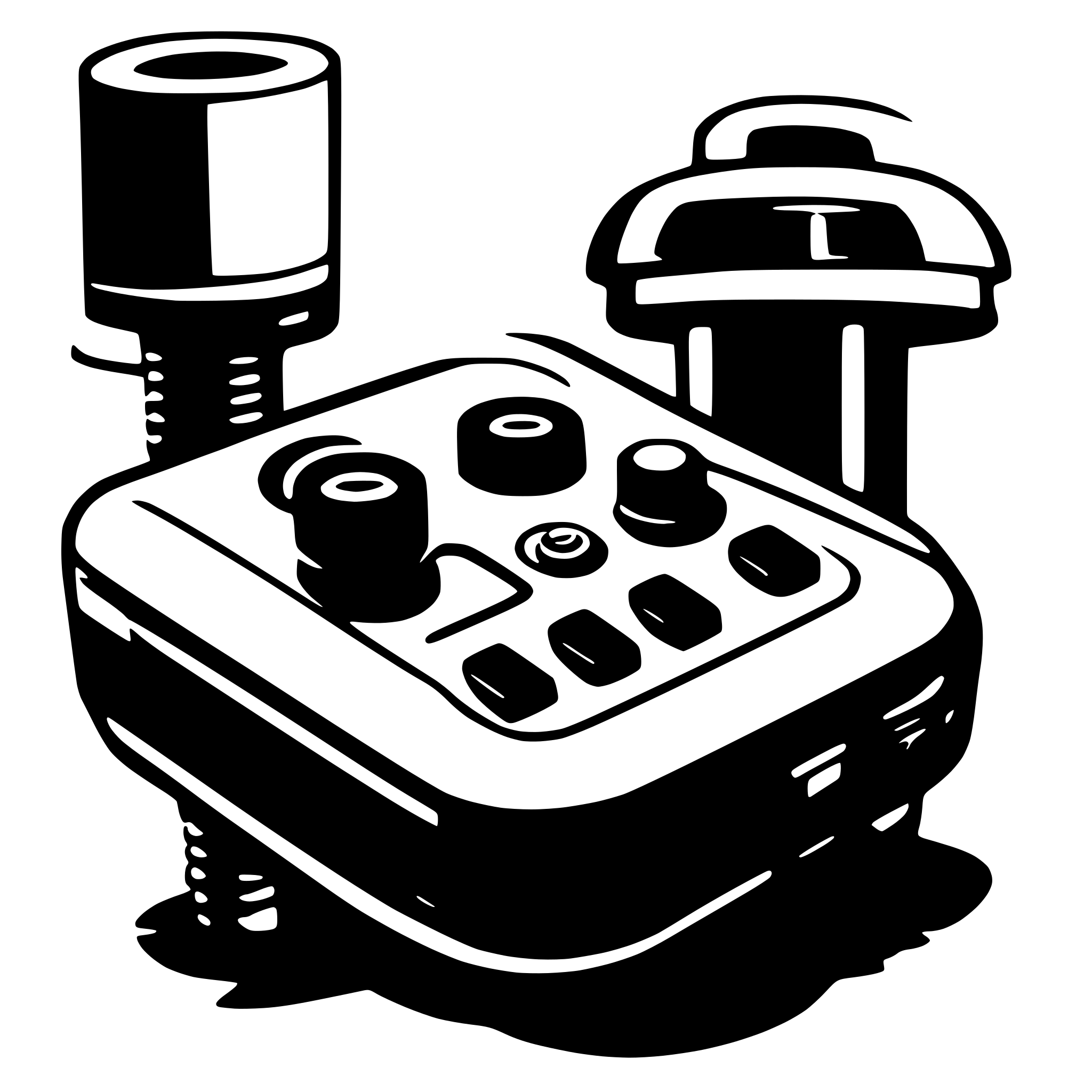 AI-generated SVG of 'konnected.io blaq garage controller'