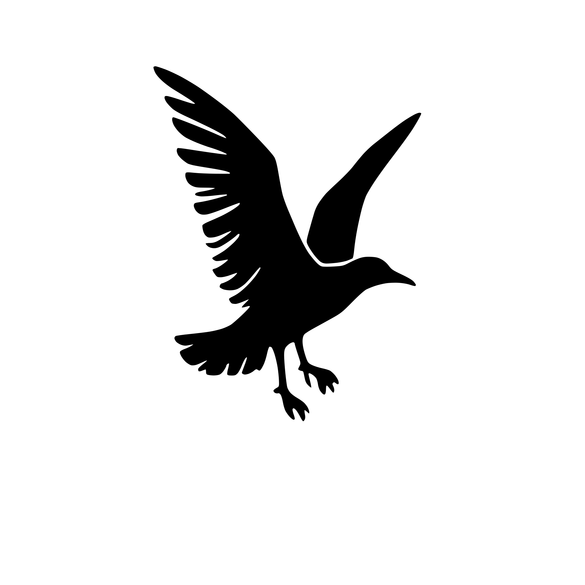 AI-generated SVG of 'A flying seagull'