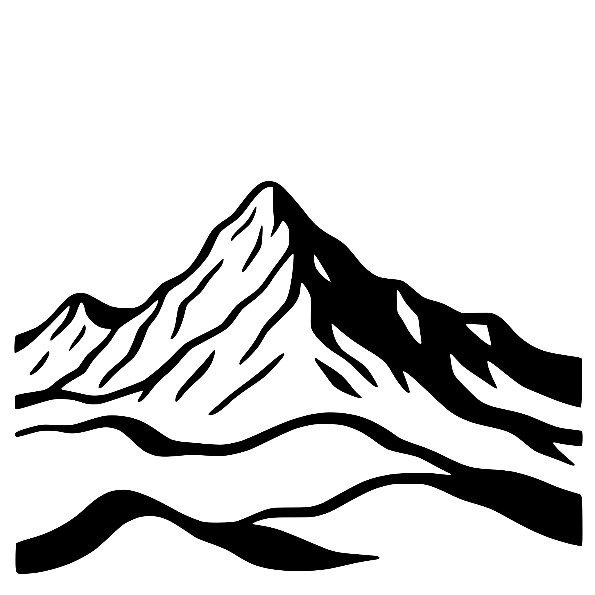 AI-generated SVG of 'mountain range under stars'