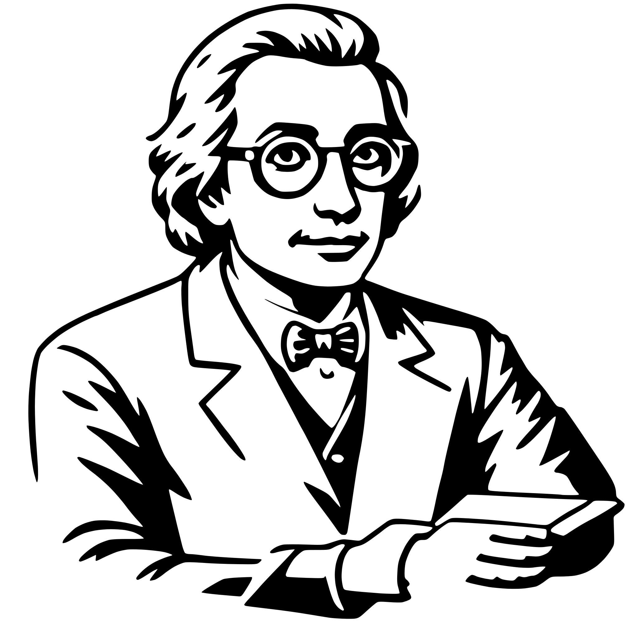 AI-generated SVG of a professor