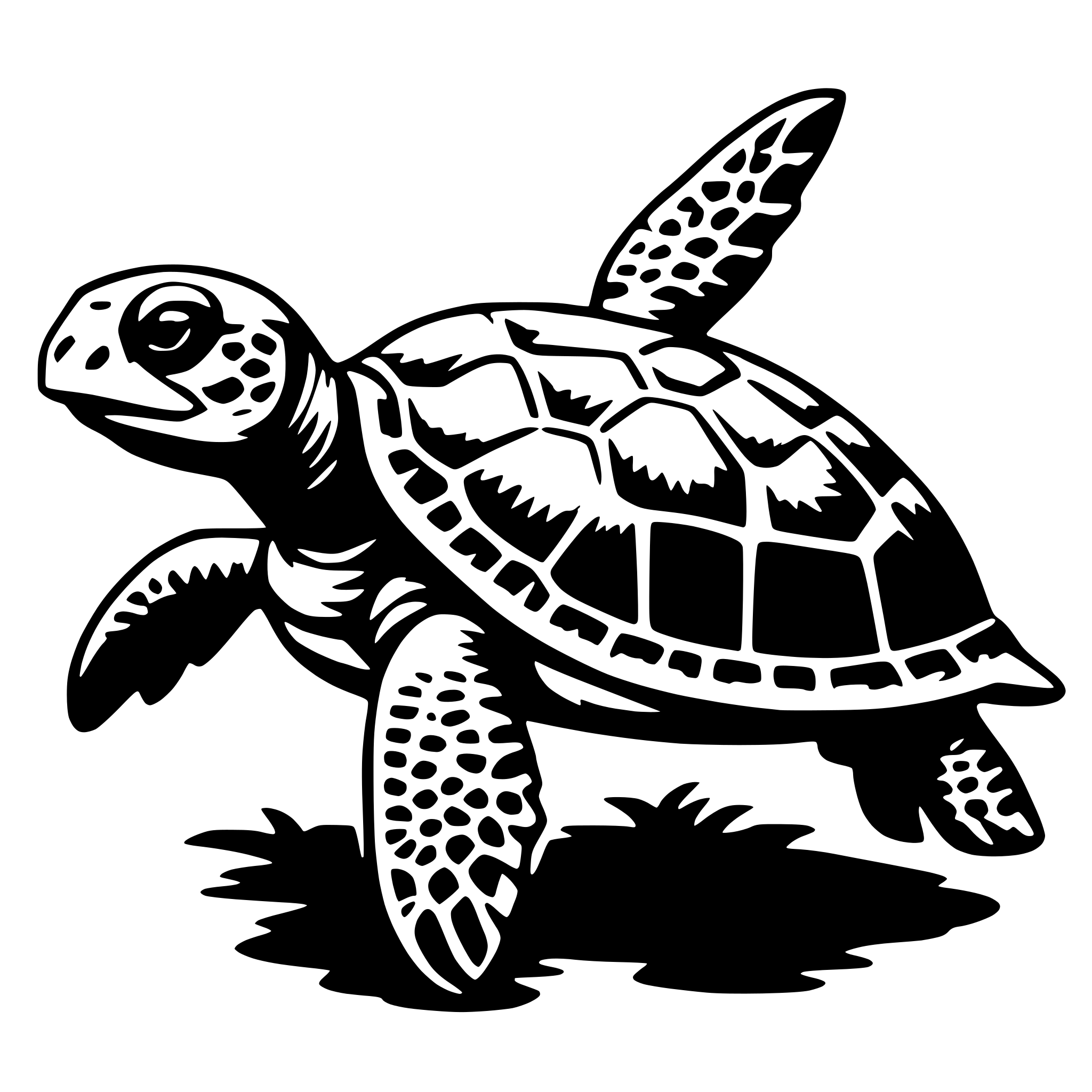 AI-generated SVG of 'sea turtle'