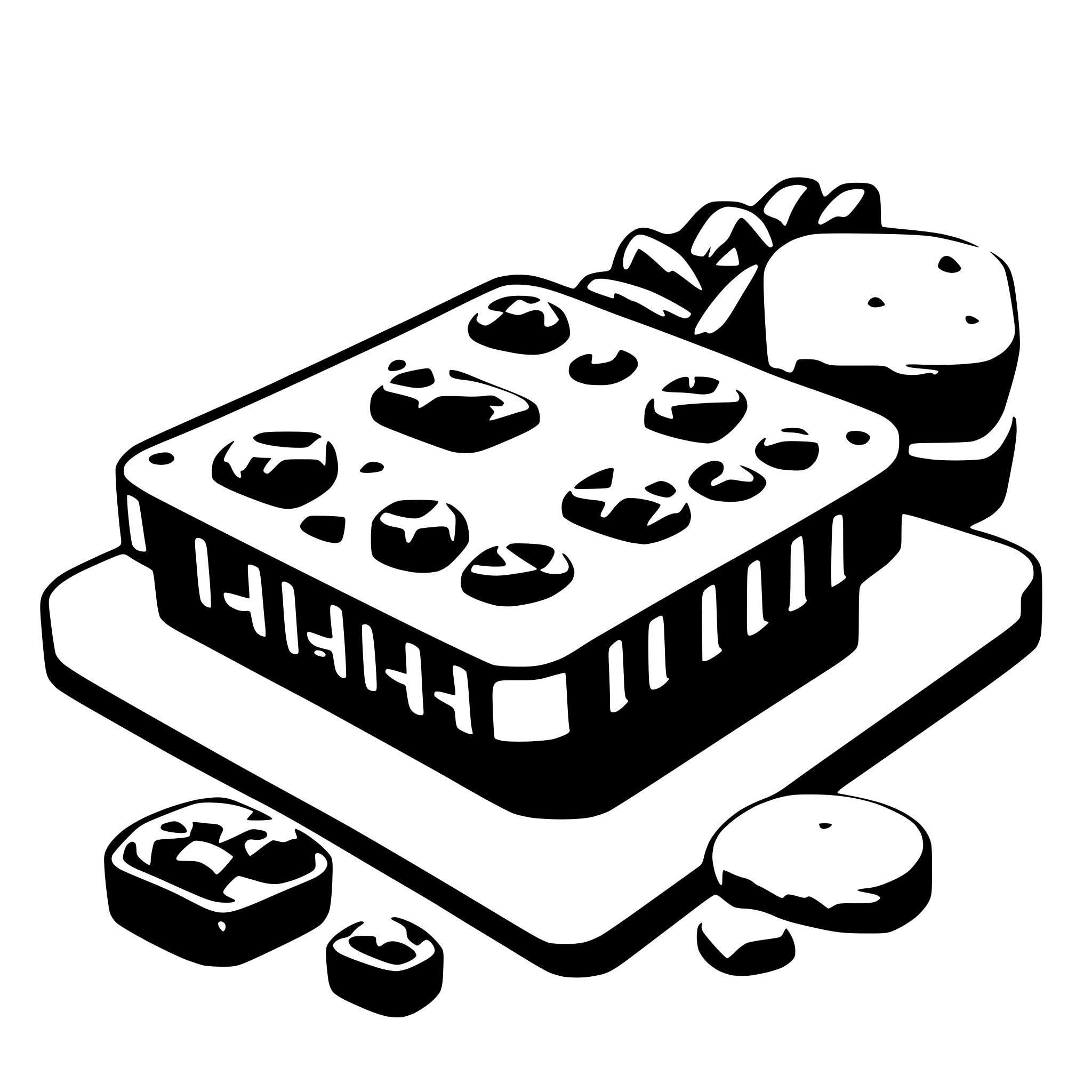 AI-generated SVG of 'COMPUTER CHIP AND FOOD'