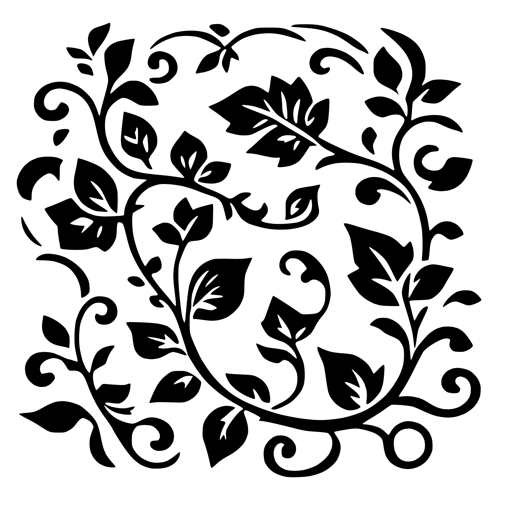 AI-generated SVG of 'vine painting pattern abstract'