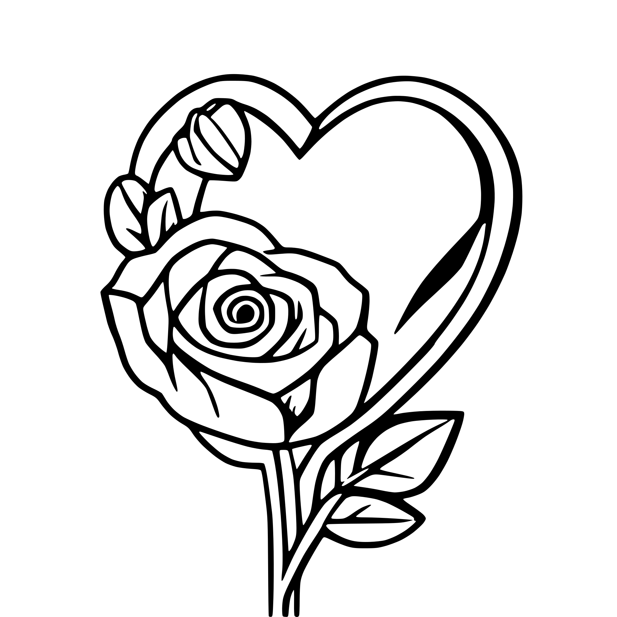 AI-generated SVG of a roses hearts love