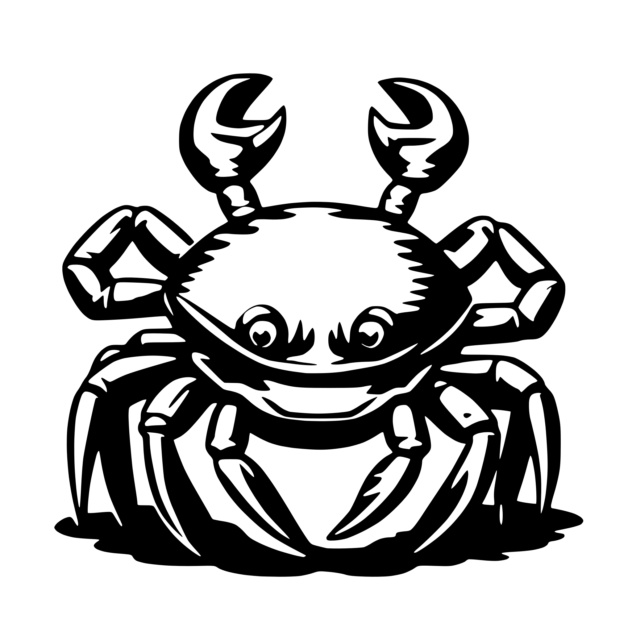AI-generated SVG of 'crab'