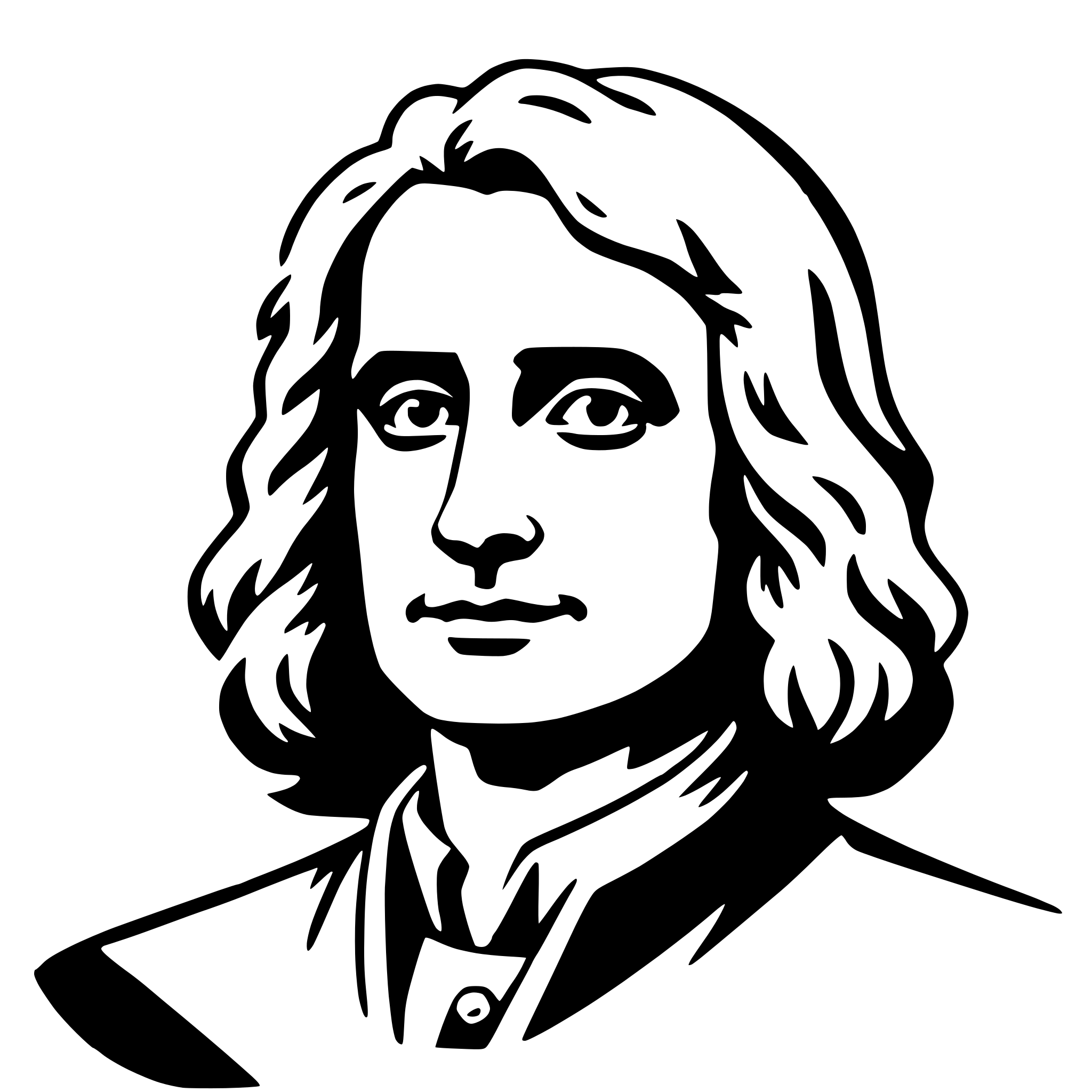 AI-generated SVG of 'isaac newton'