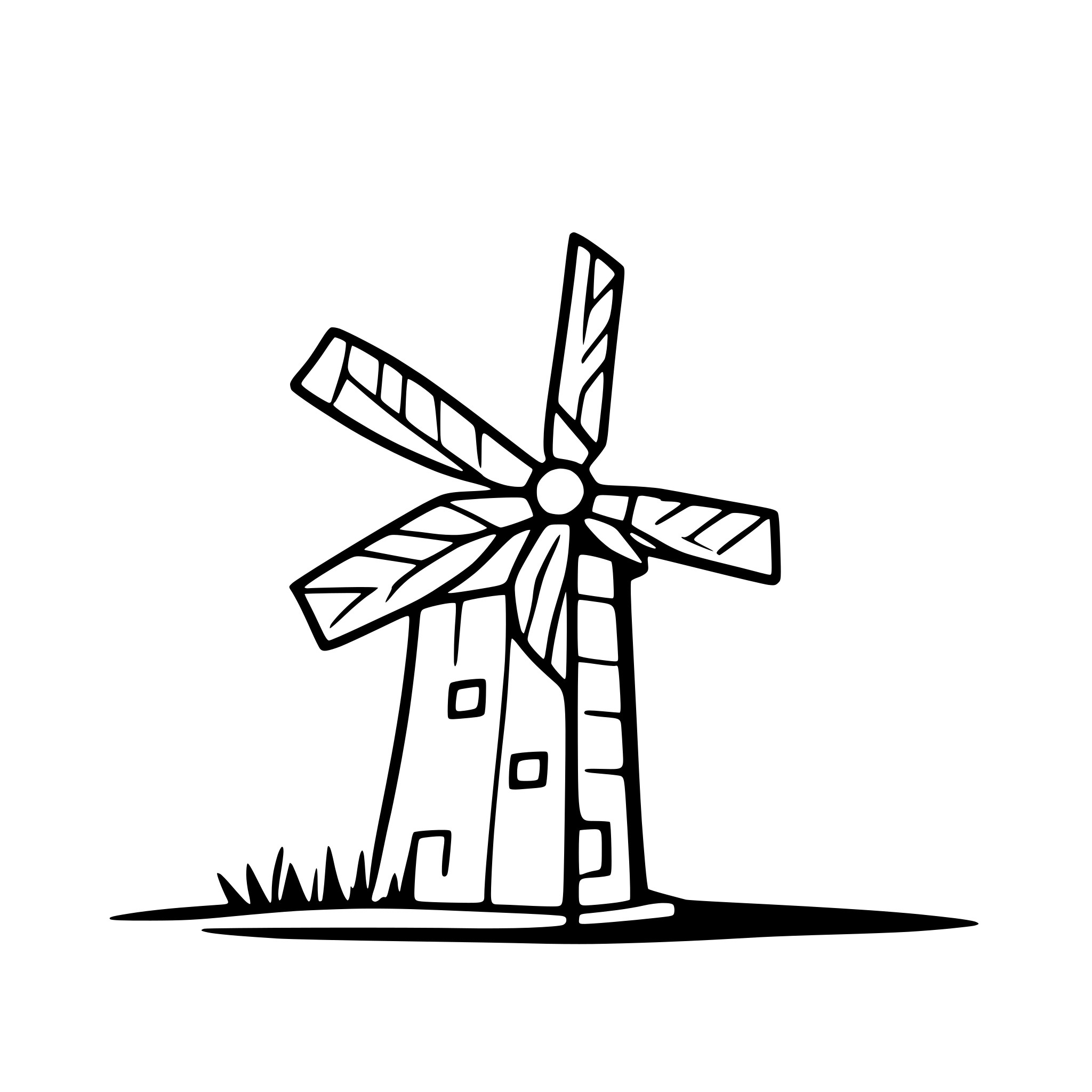 AI-generated SVG of 'Windmühle'