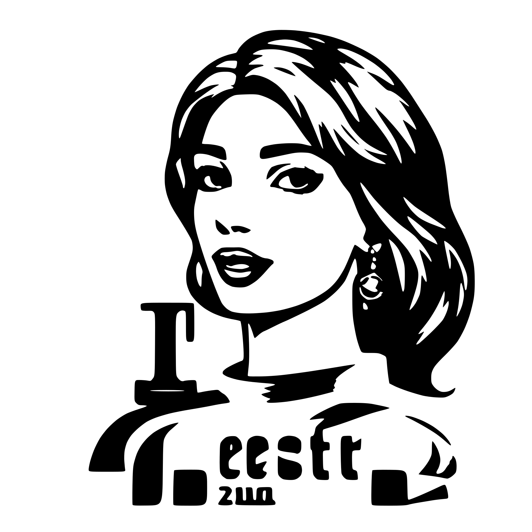 AI-generated SVG of a Birthday Girl est. 2009