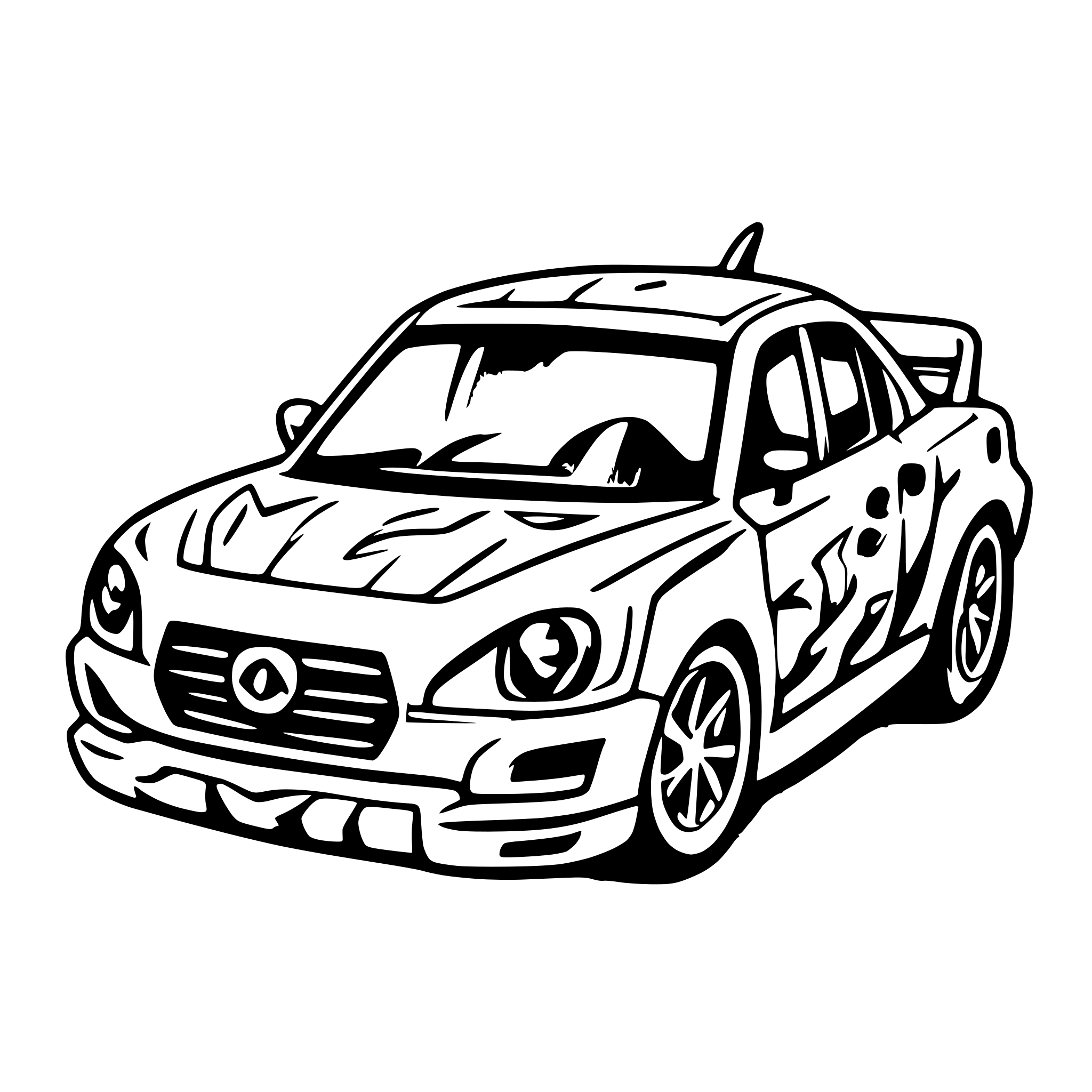 AI-generated SVG of a subaru