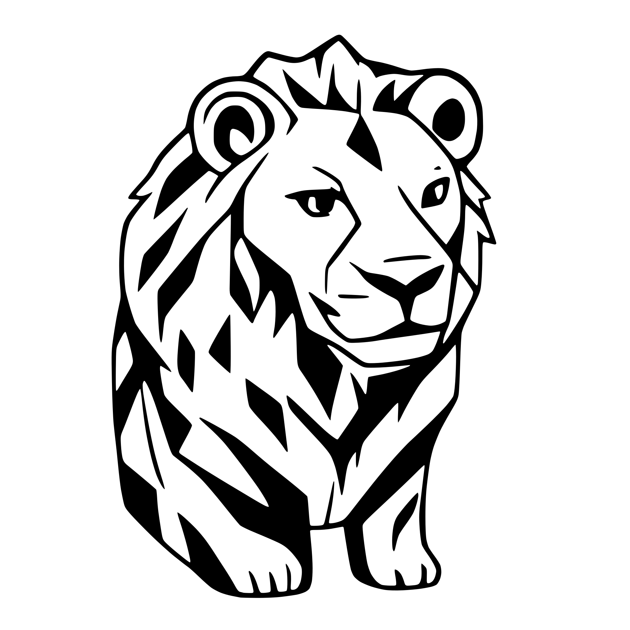 AI-generated SVG of a A realisitic image of a lion