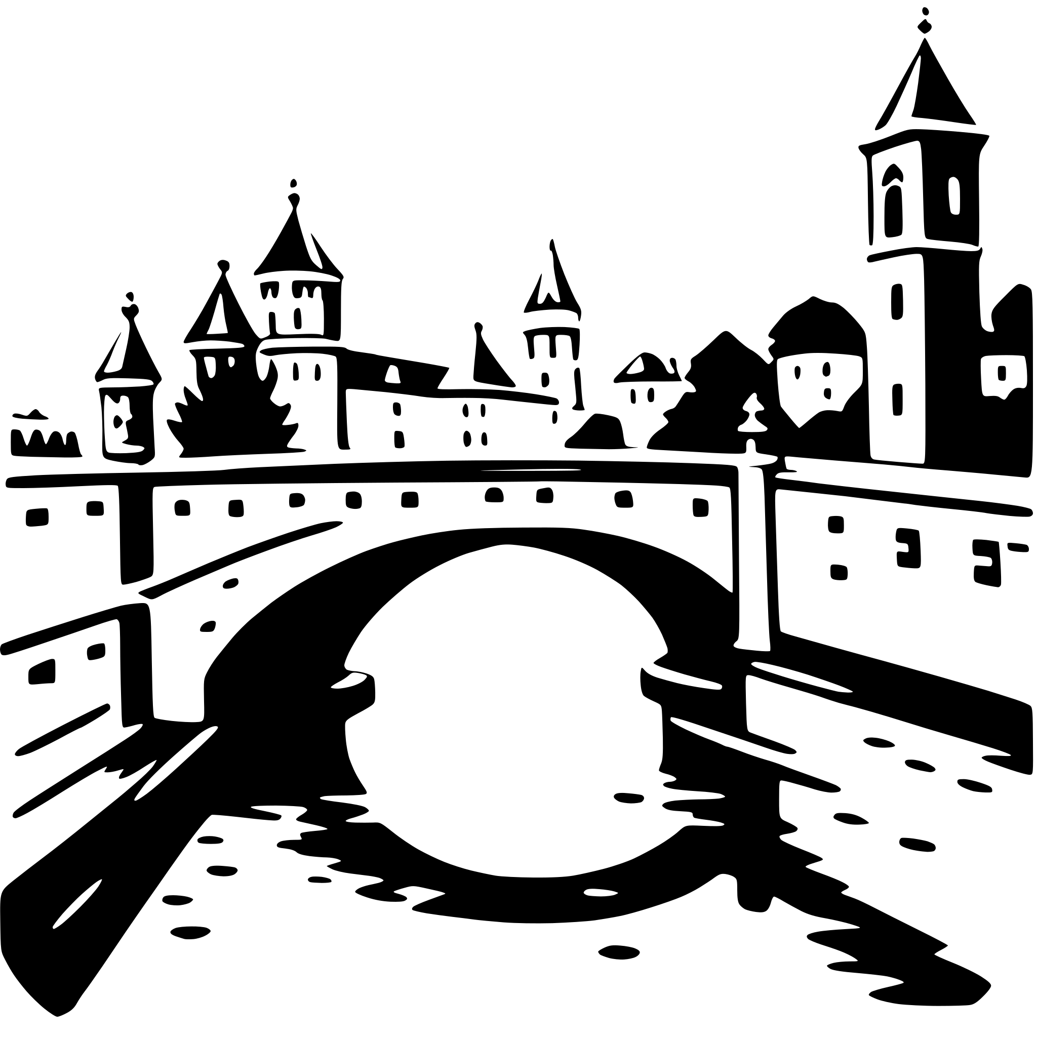 AI-generated SVG of 'charles bridge'