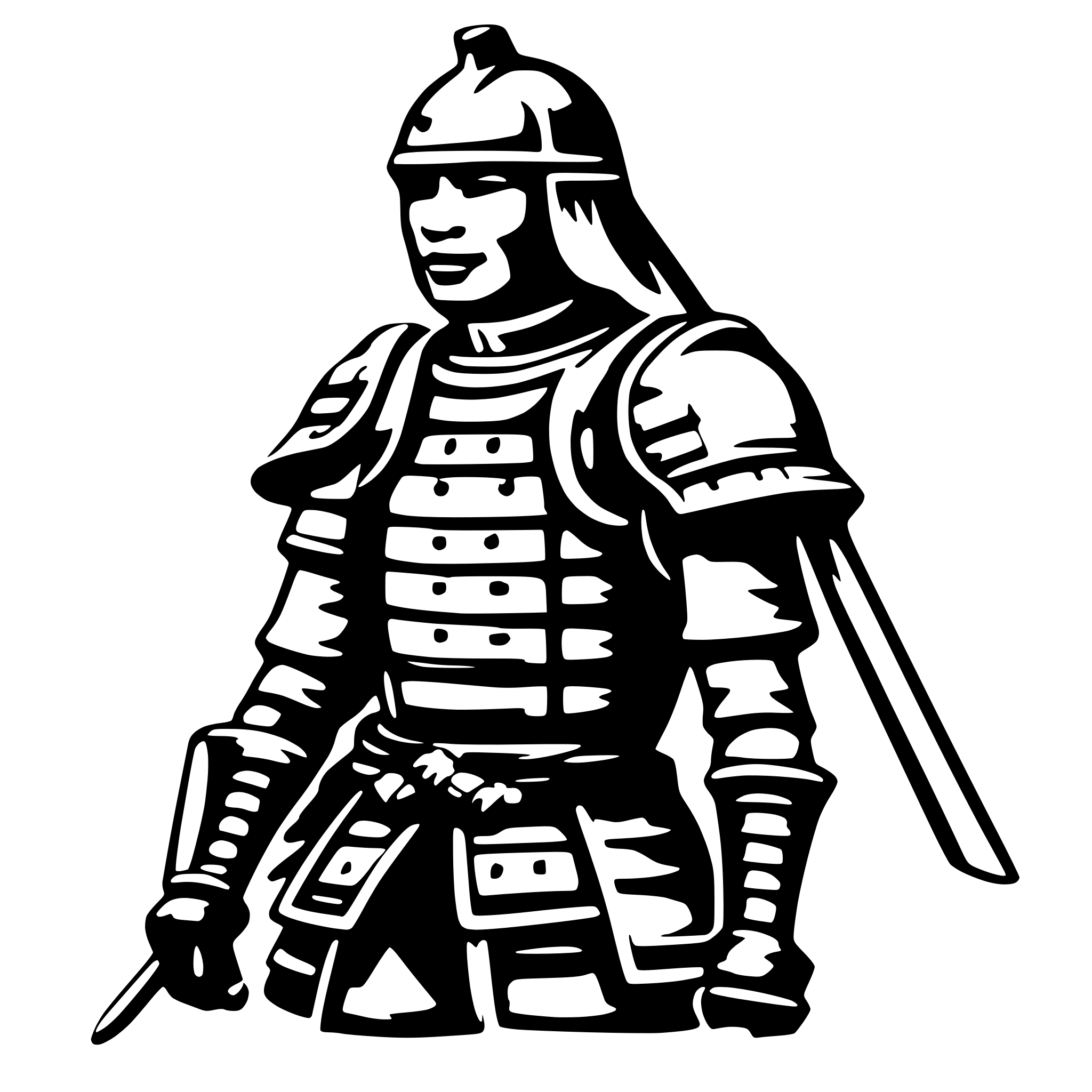 AI-generated SVG of 'samurai armor'