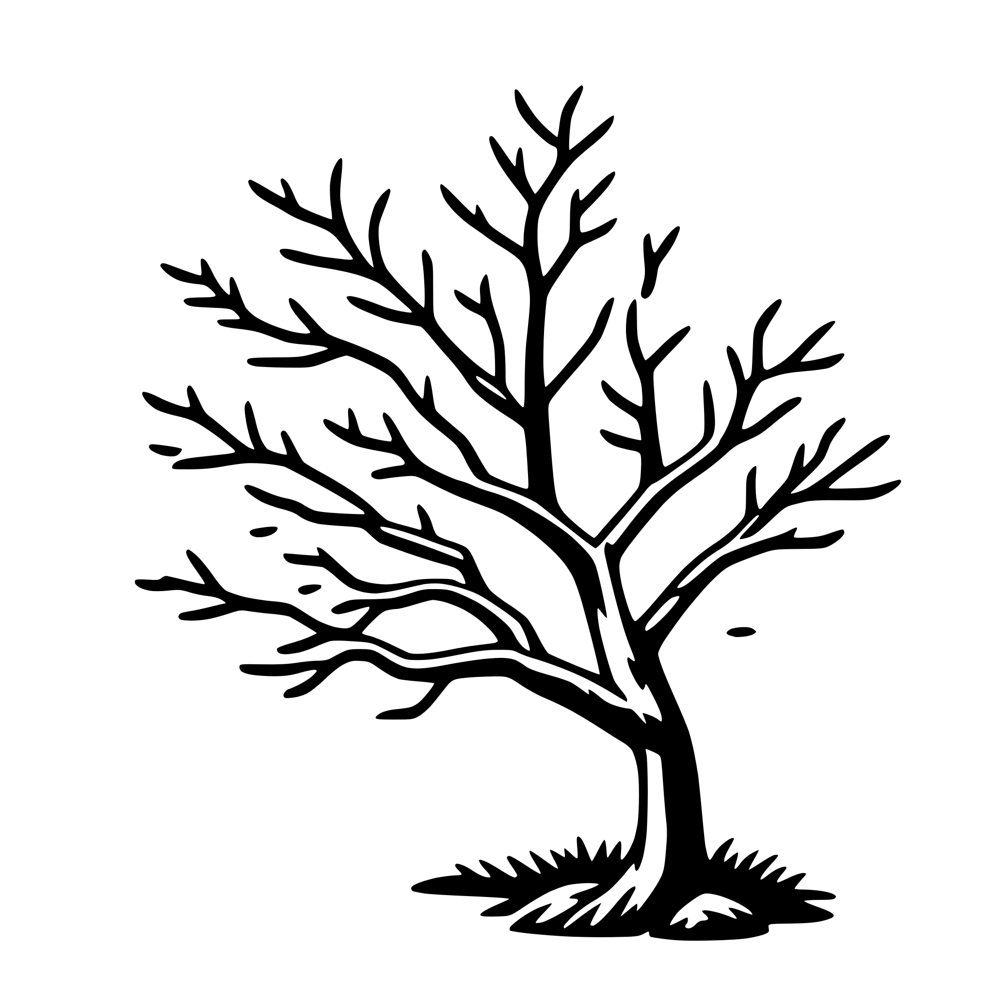 AI-generated SVG of a tree branches