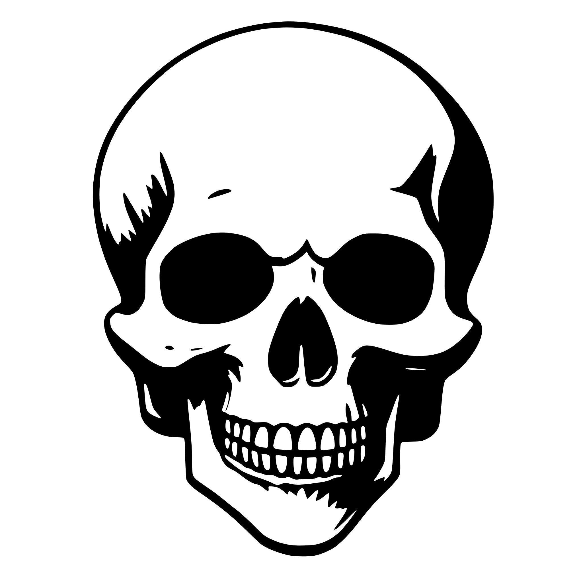 AI-generated SVG of a skull