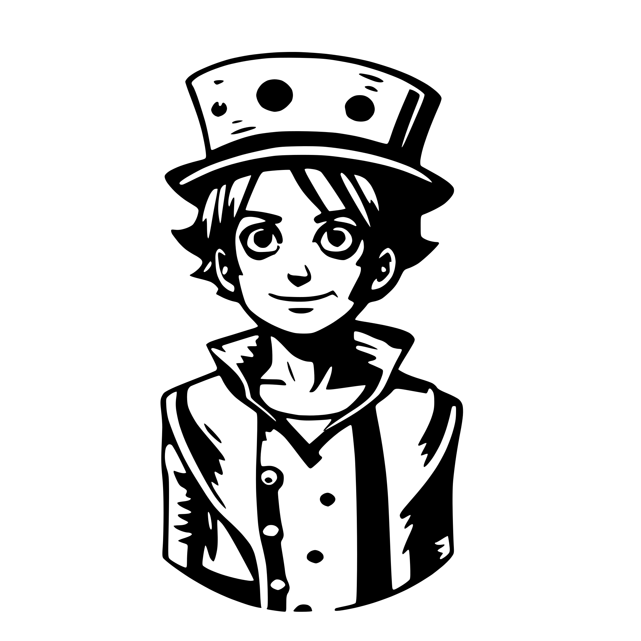 AI-generated SVG of 'one piece, uffy'