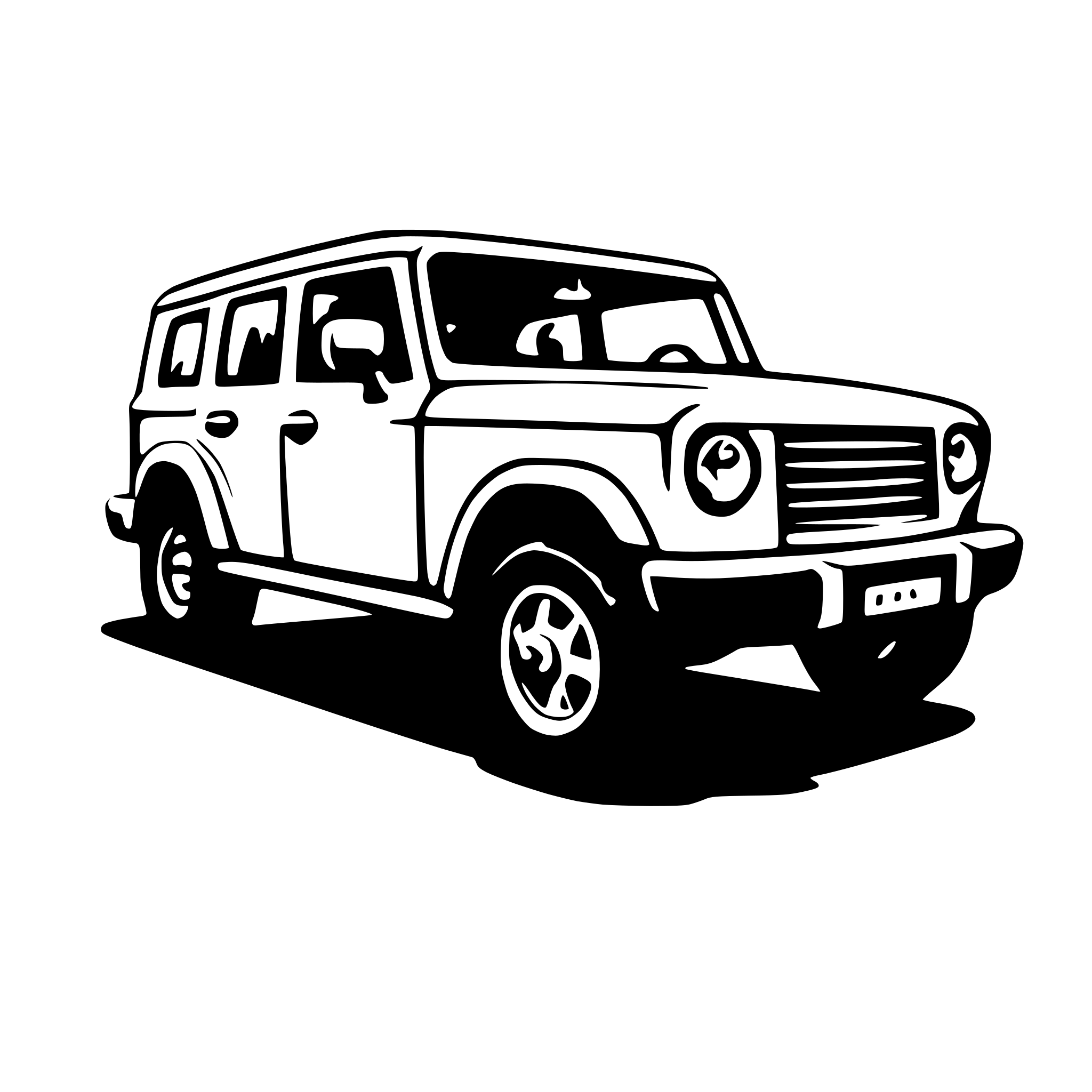 AI-generated SVG of 'suv'