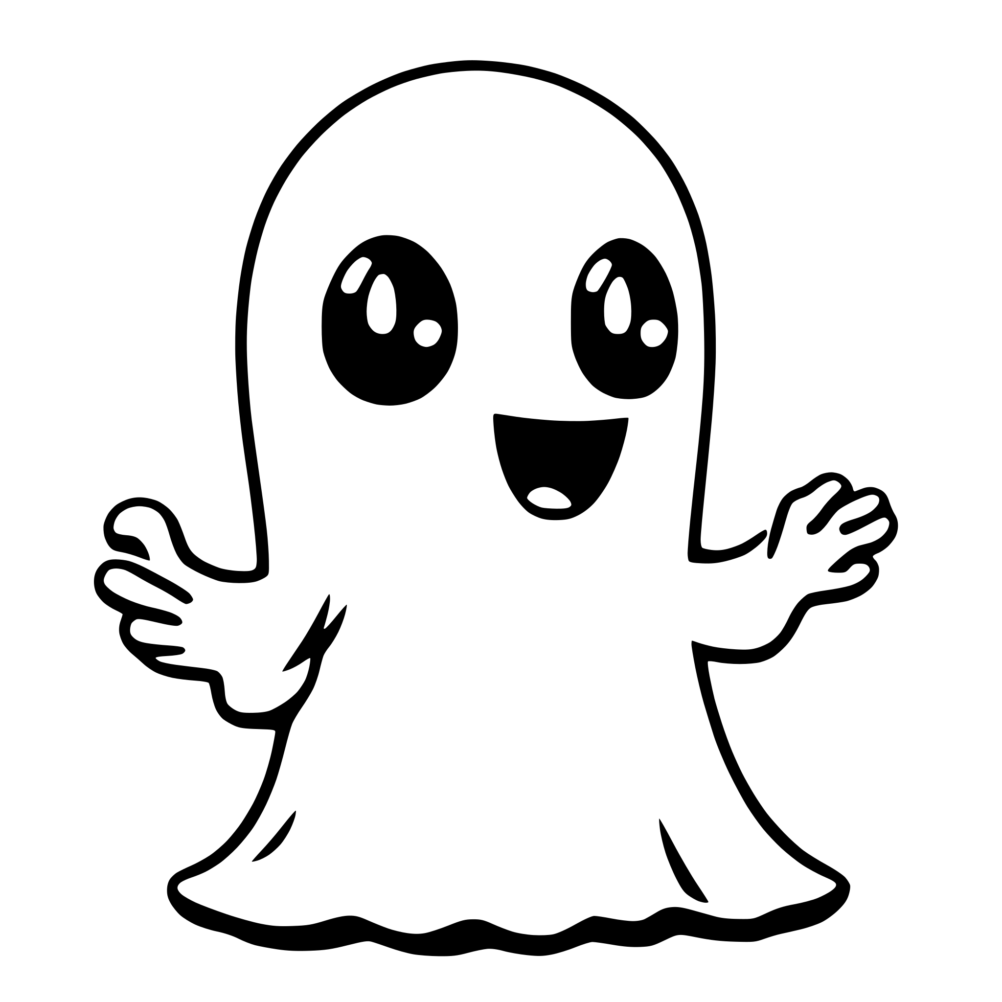 AI-generated SVG of 'cutest simple kawaii ghost'