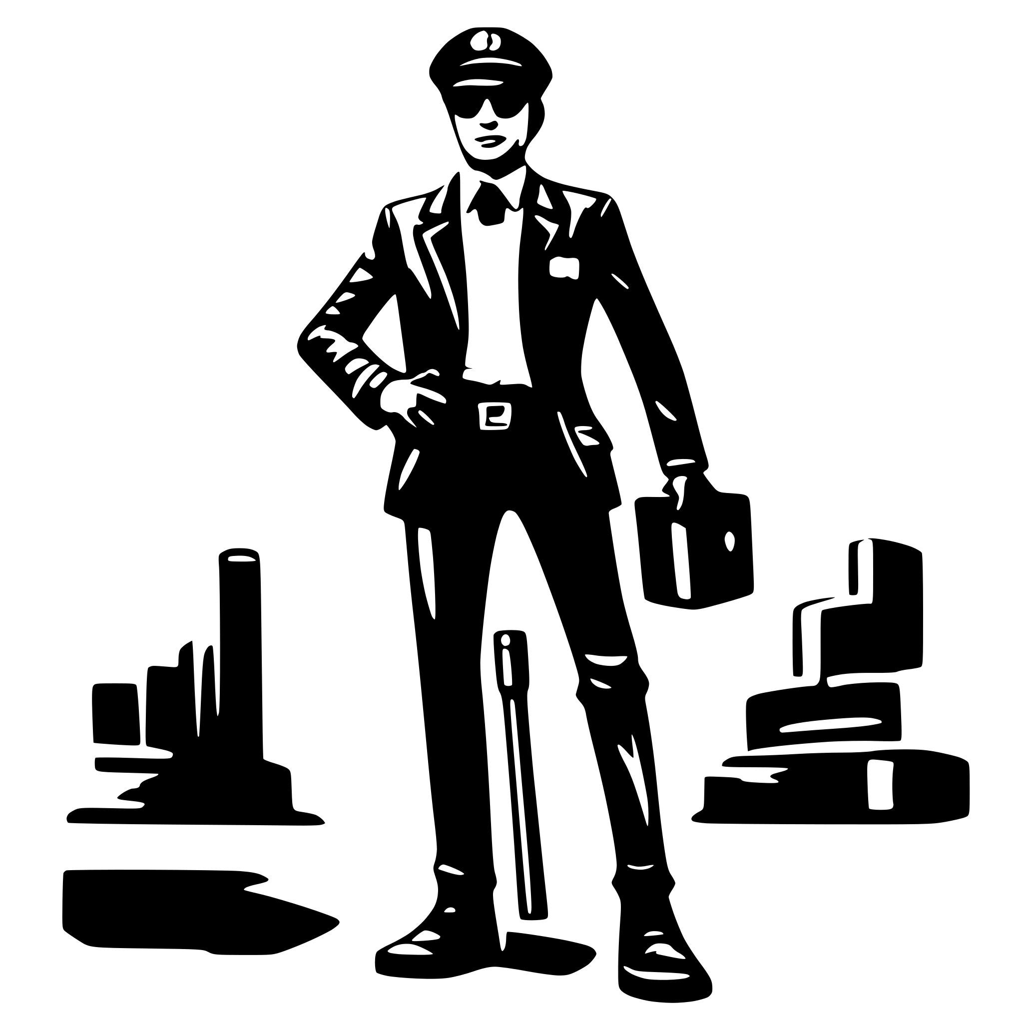 AI-generated SVG of 'un agent'