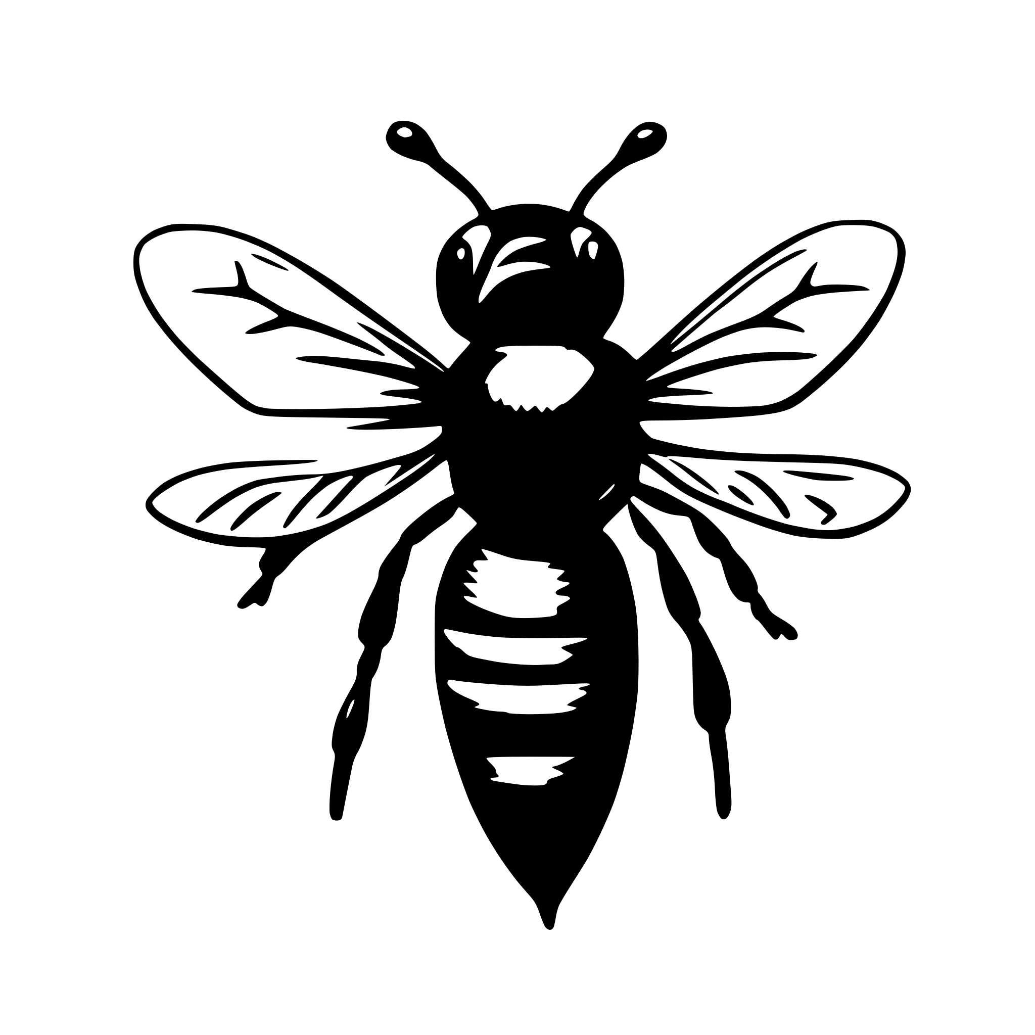 AI-generated SVG of 'bee sketch drawing on paper'