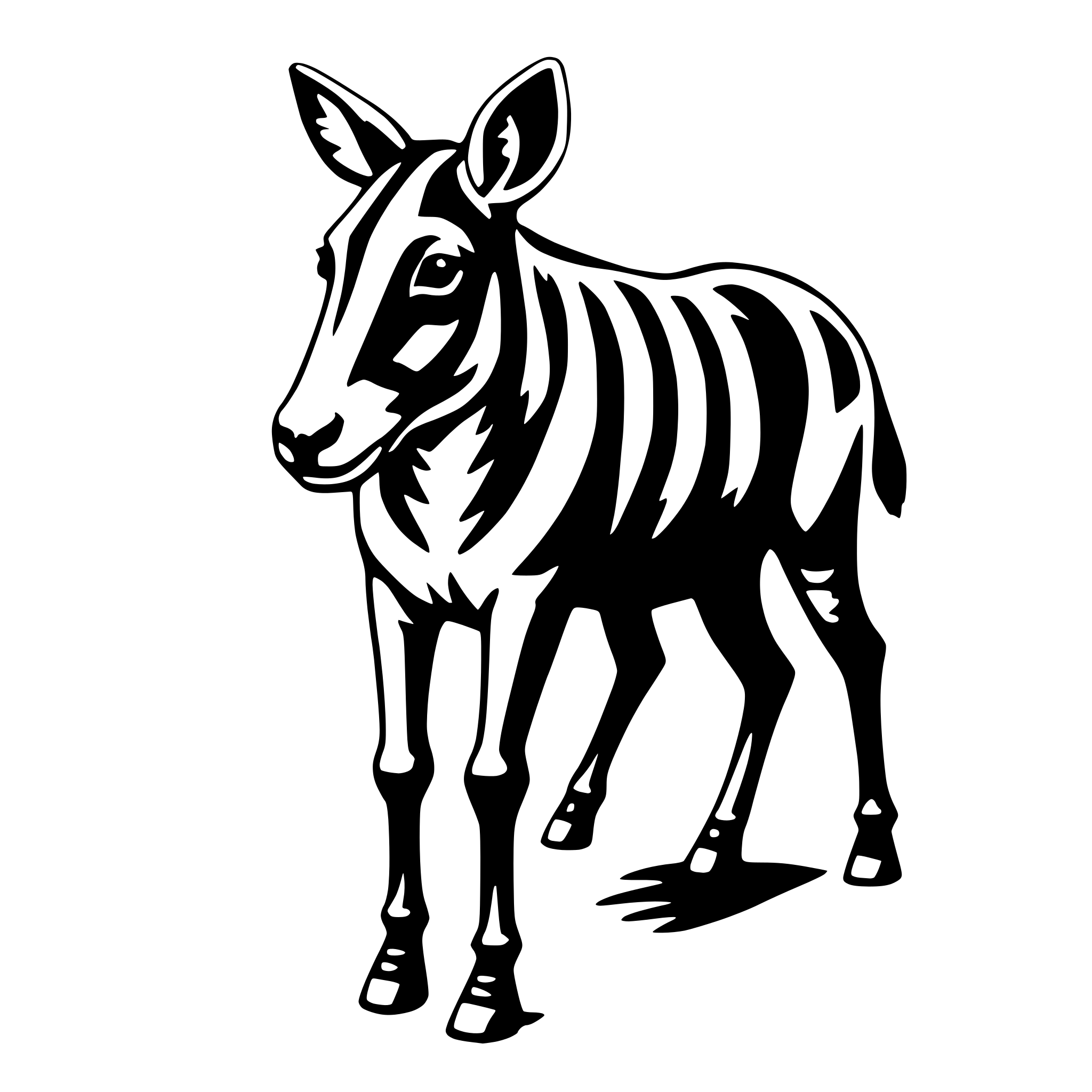 AI-generated SVG of a okapi
