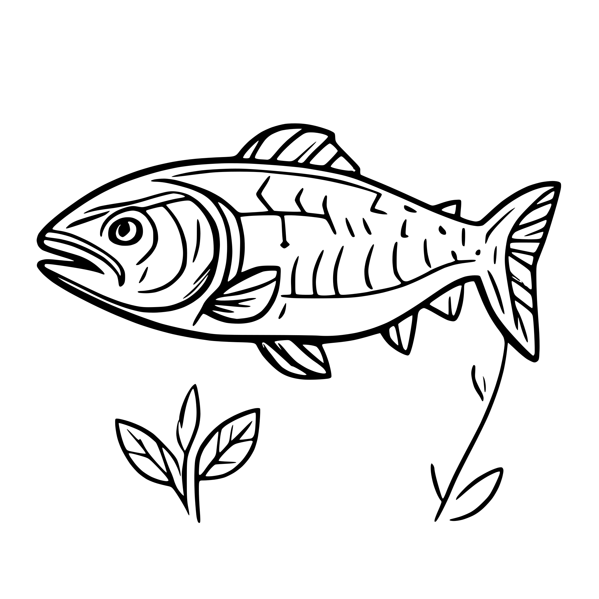 AI-generated SVG of 'native salmon'