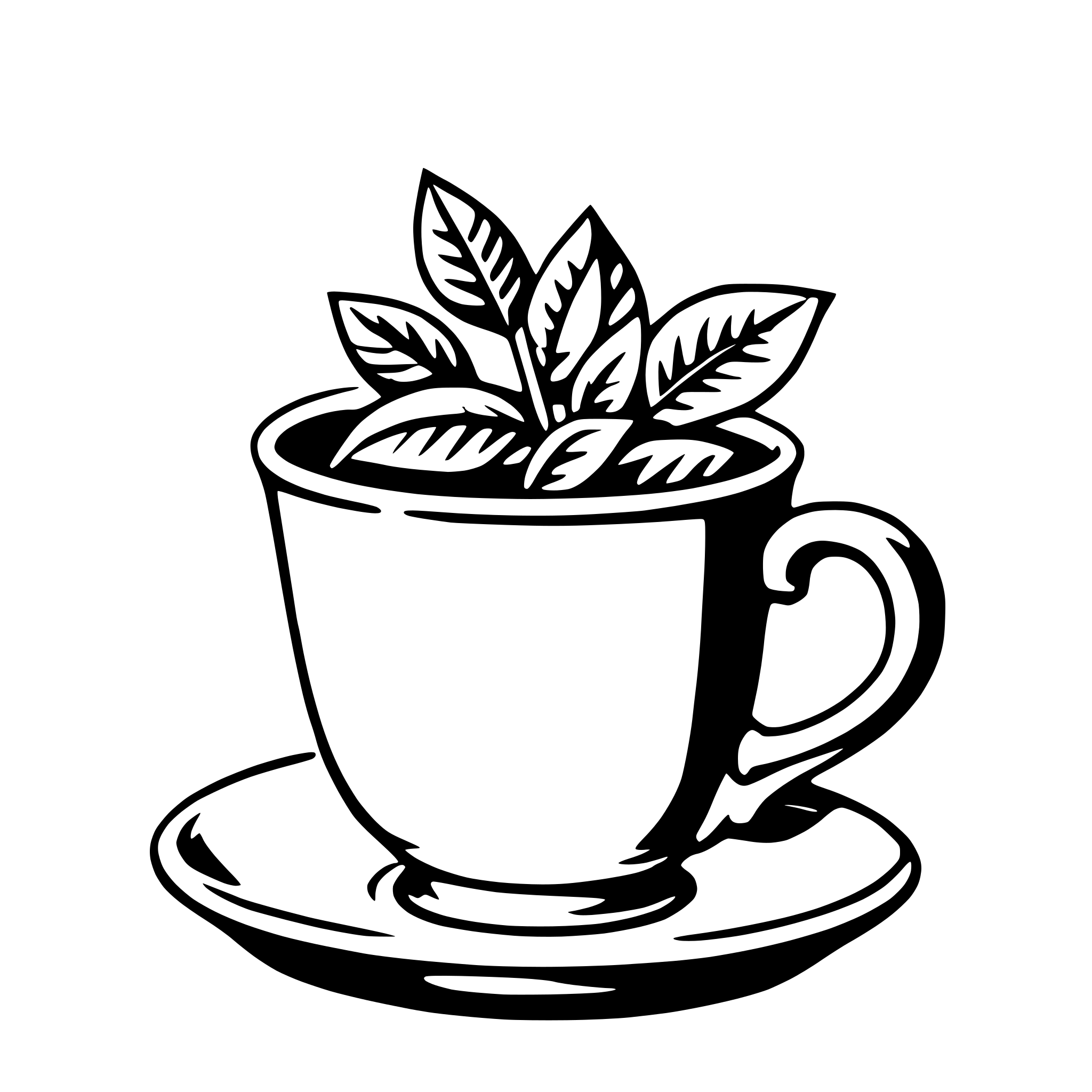 AI-generated SVG of a tea cup