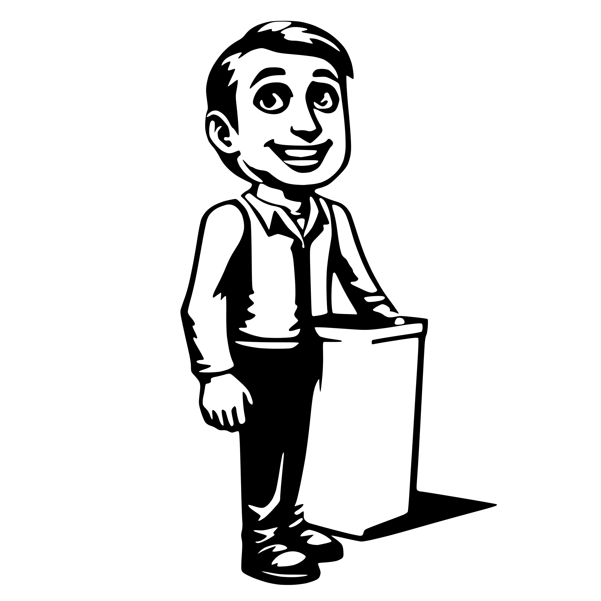 AI-generated SVG of a man carton