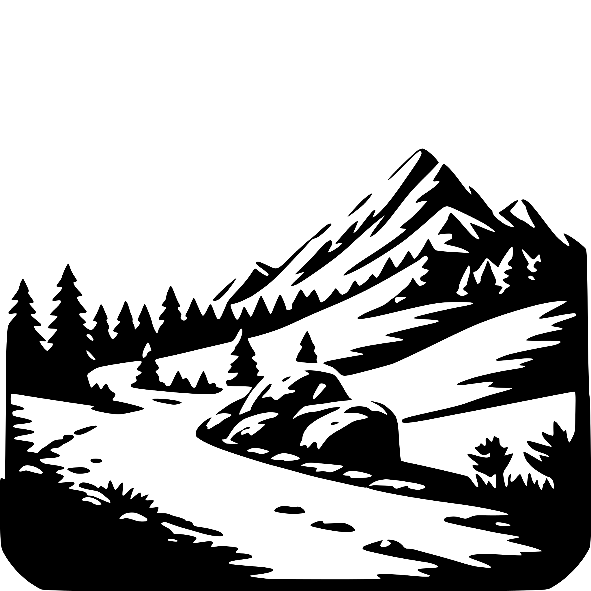 AI-generated SVG of a mountain expedition