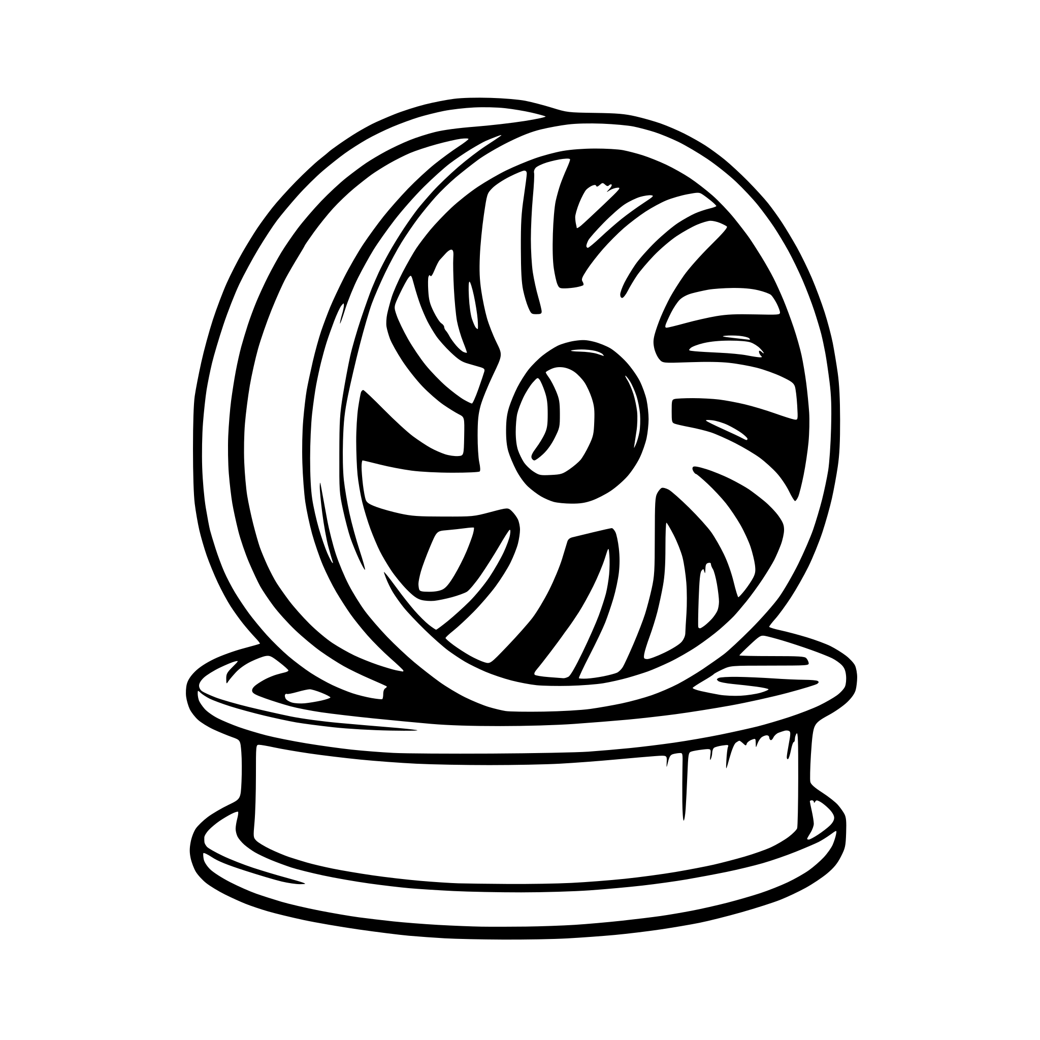 AI-generated SVG of a simple filament spool 3d printing