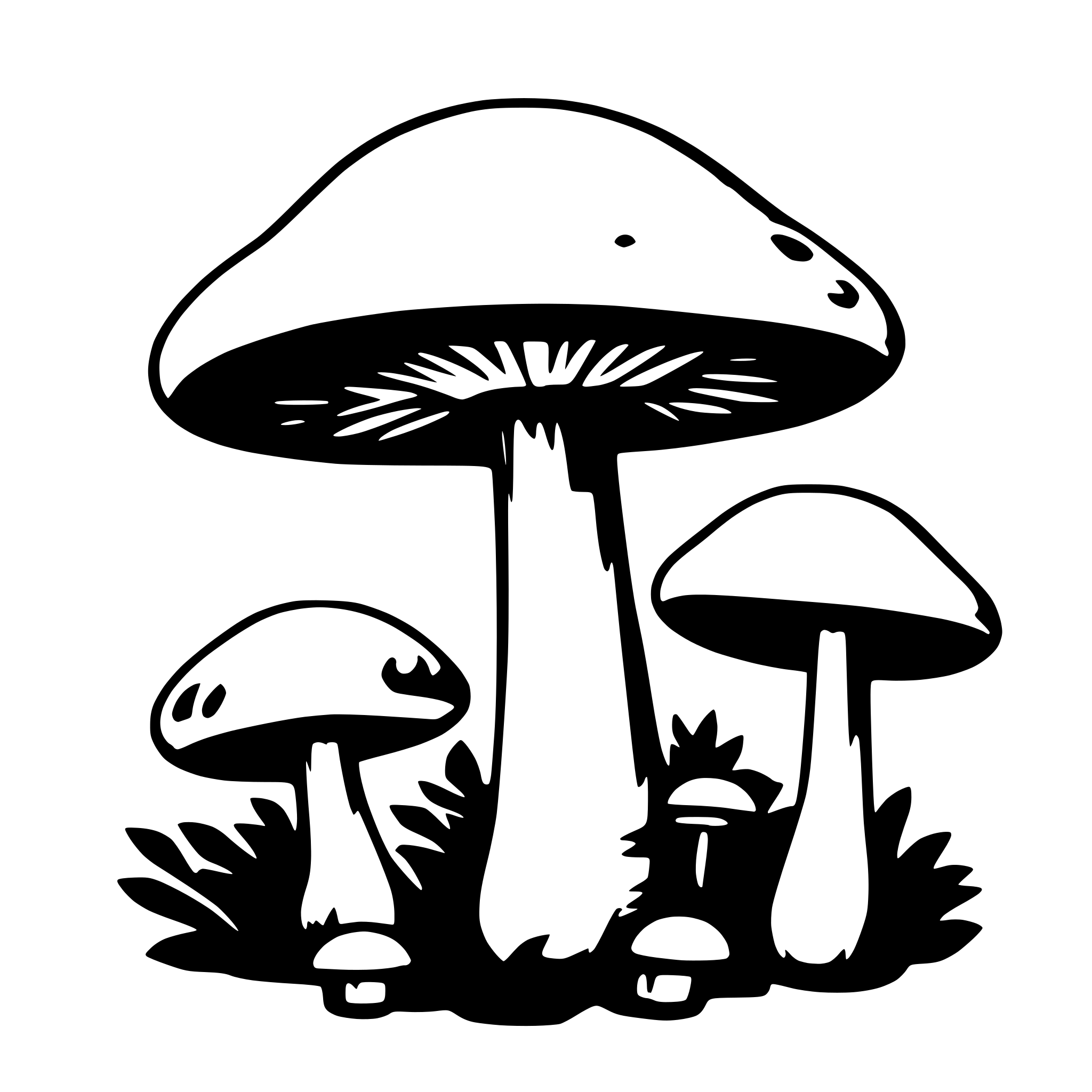 AI-generated SVG of 'mushrooms'