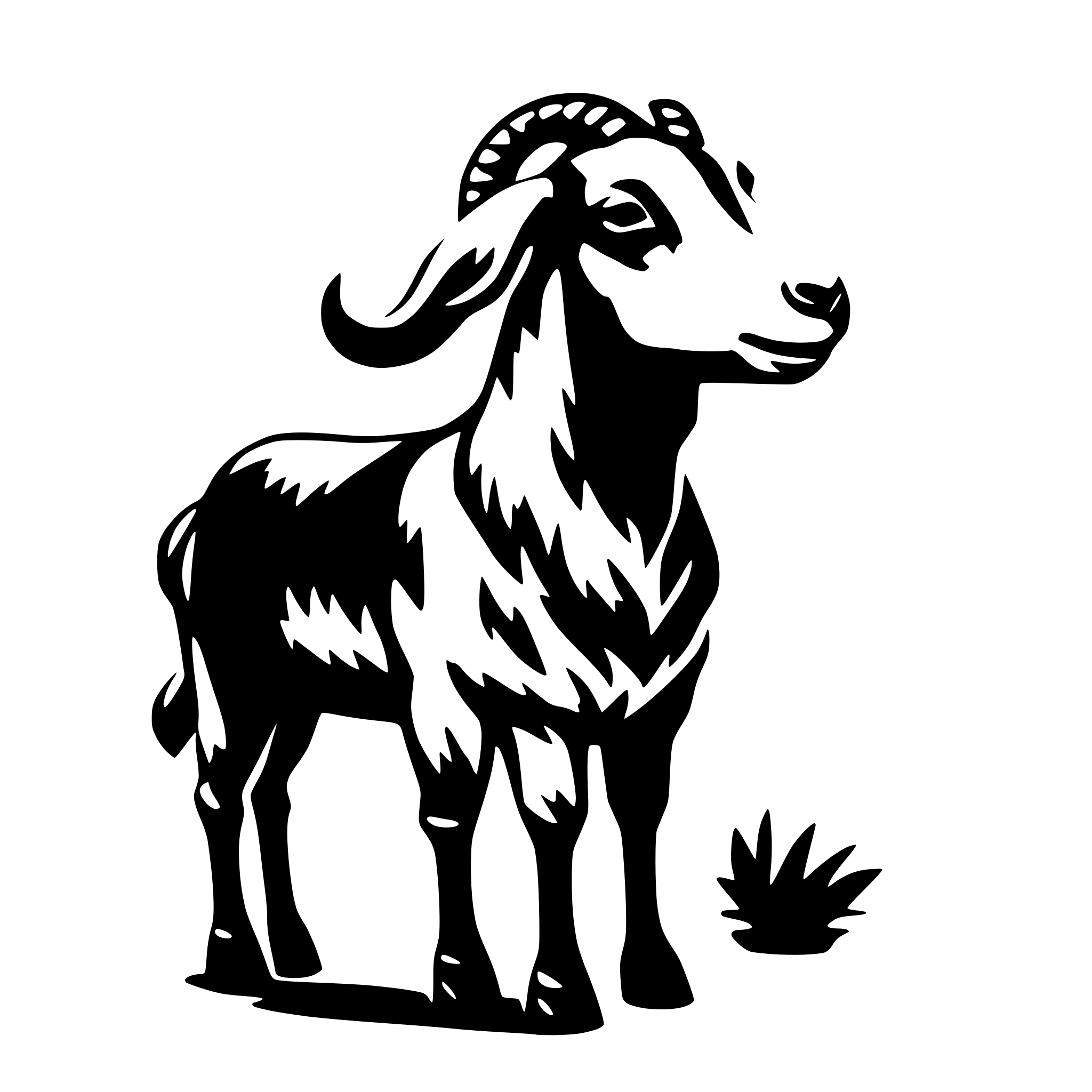 AI-generated SVG of a goat