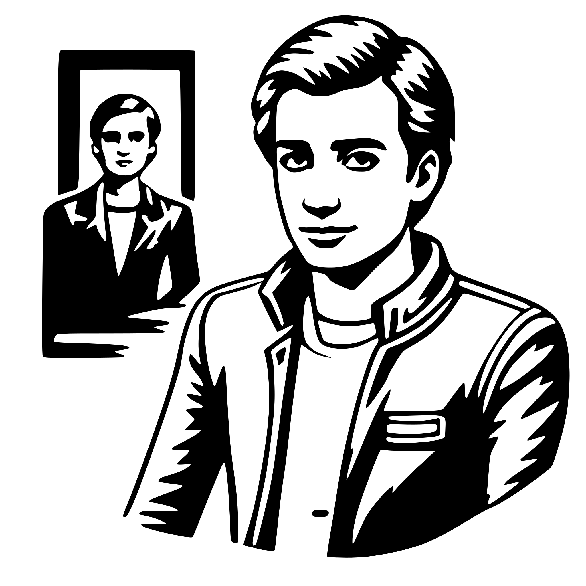 AI-generated SVG of a man
