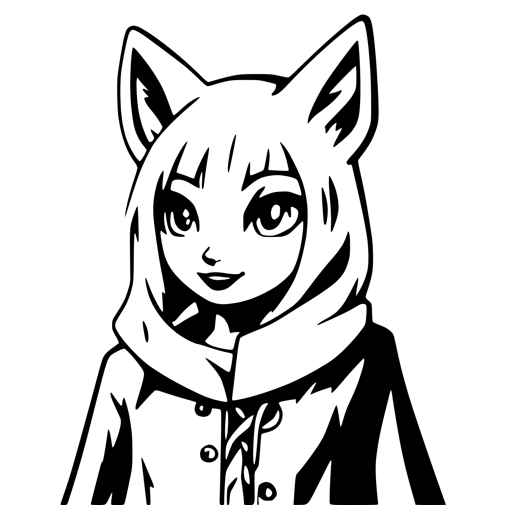 AI-generated SVG of a white fox