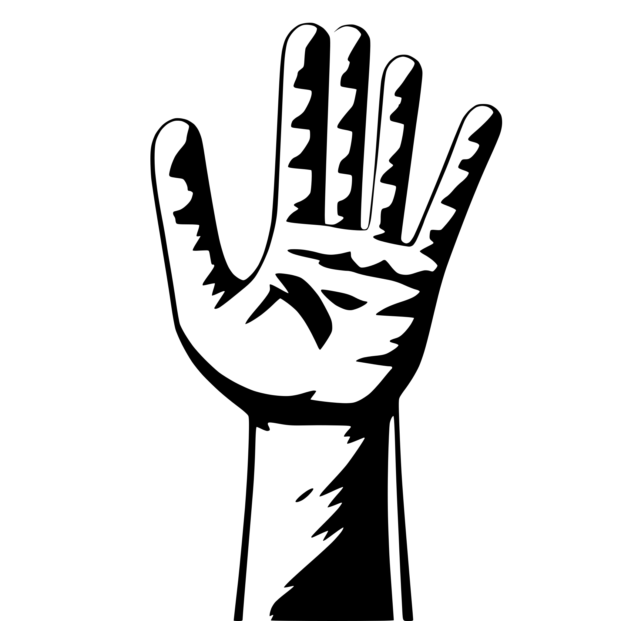 AI-generated SVG of 'A waving hand'