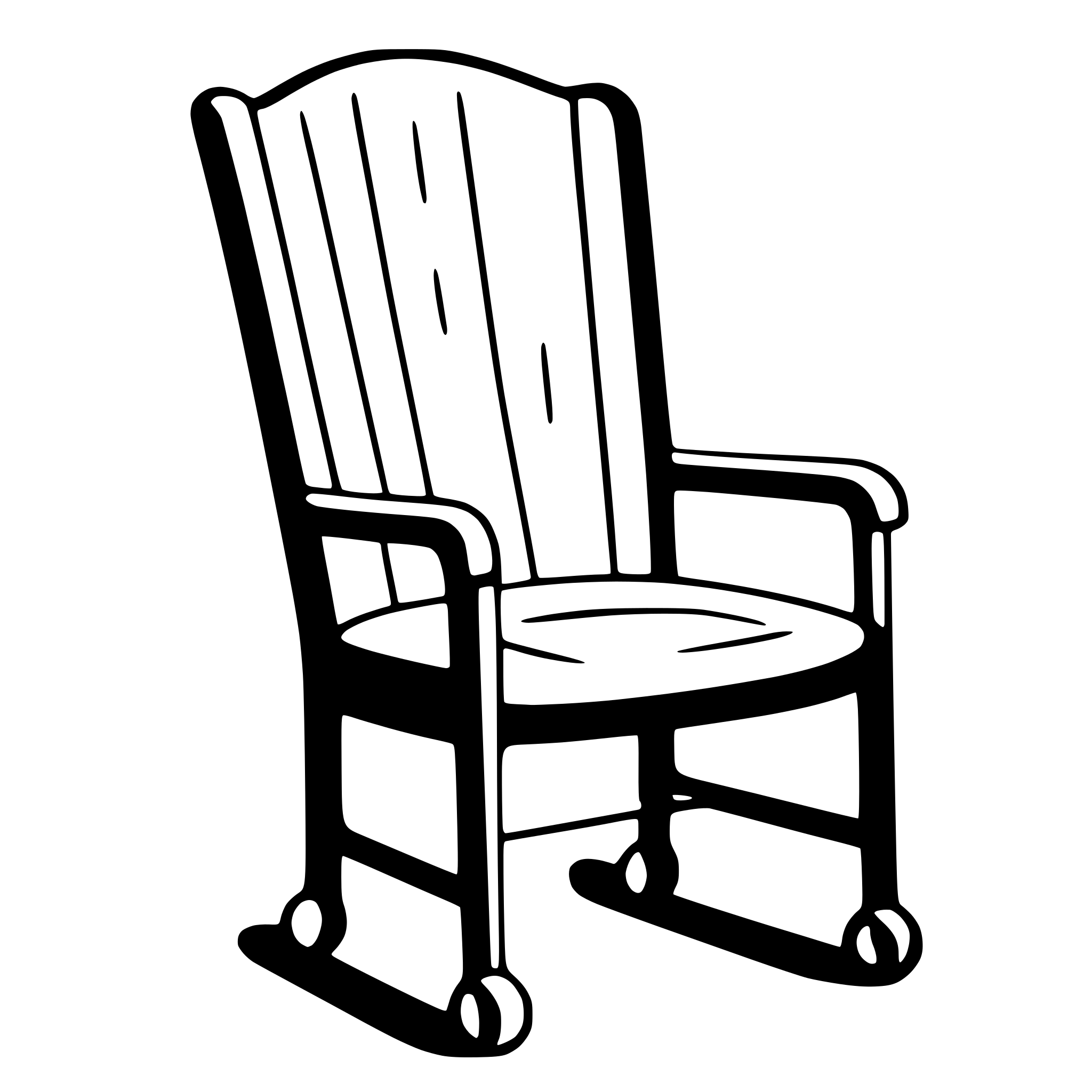 AI-generated SVG of a round  loose chair