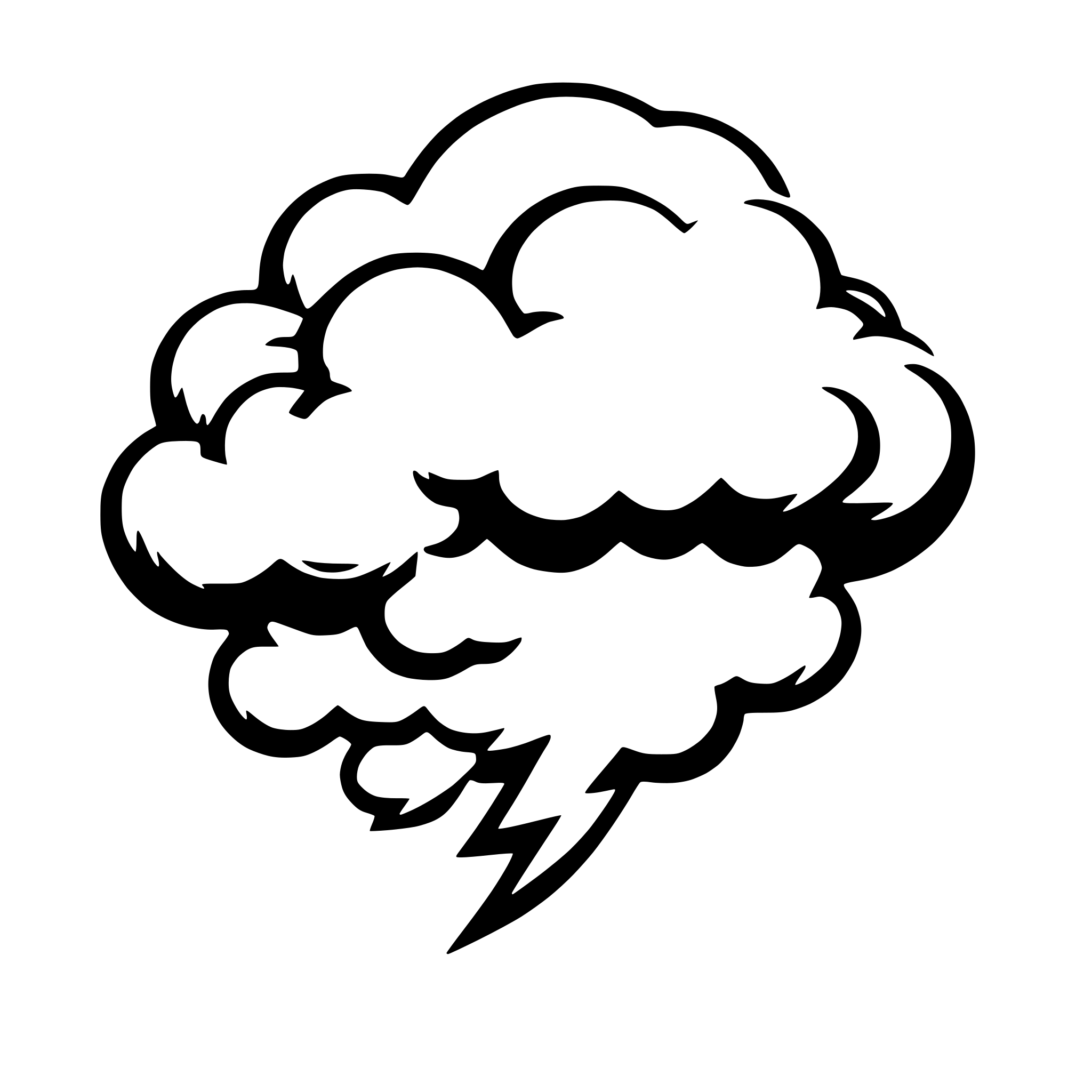 AI-generated SVG of 'A fluffy cloud with a flash from it. Will be a computer icon and should be fairly simple. The cloud should be simple and the flash distinct'