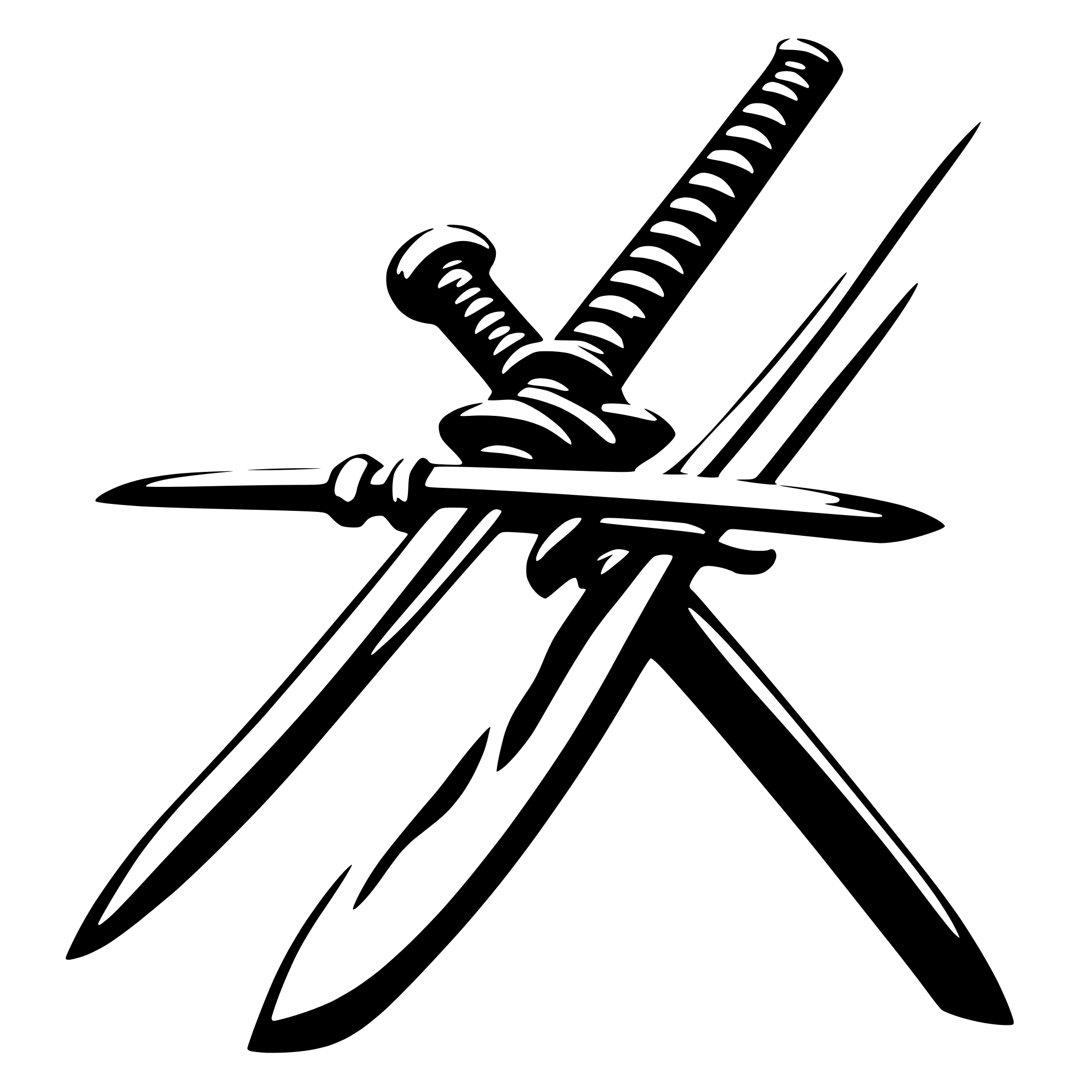 AI-generated SVG of 'katana'